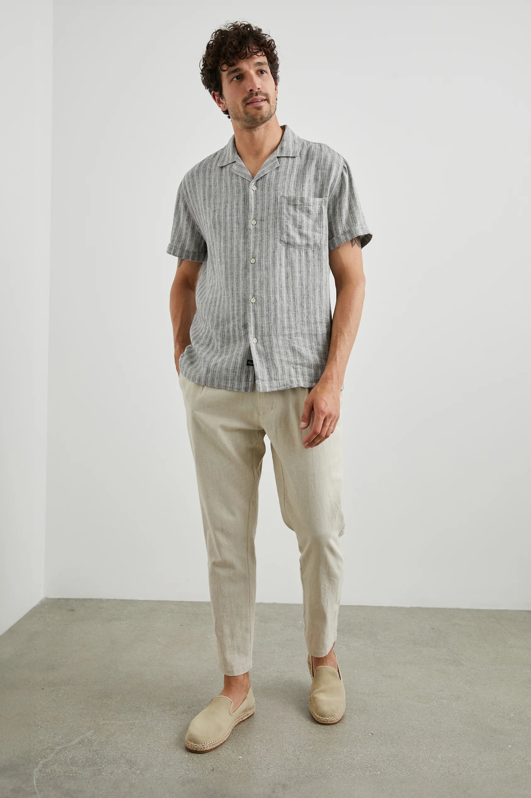 Waimea shirt - Quino Navy Stripe