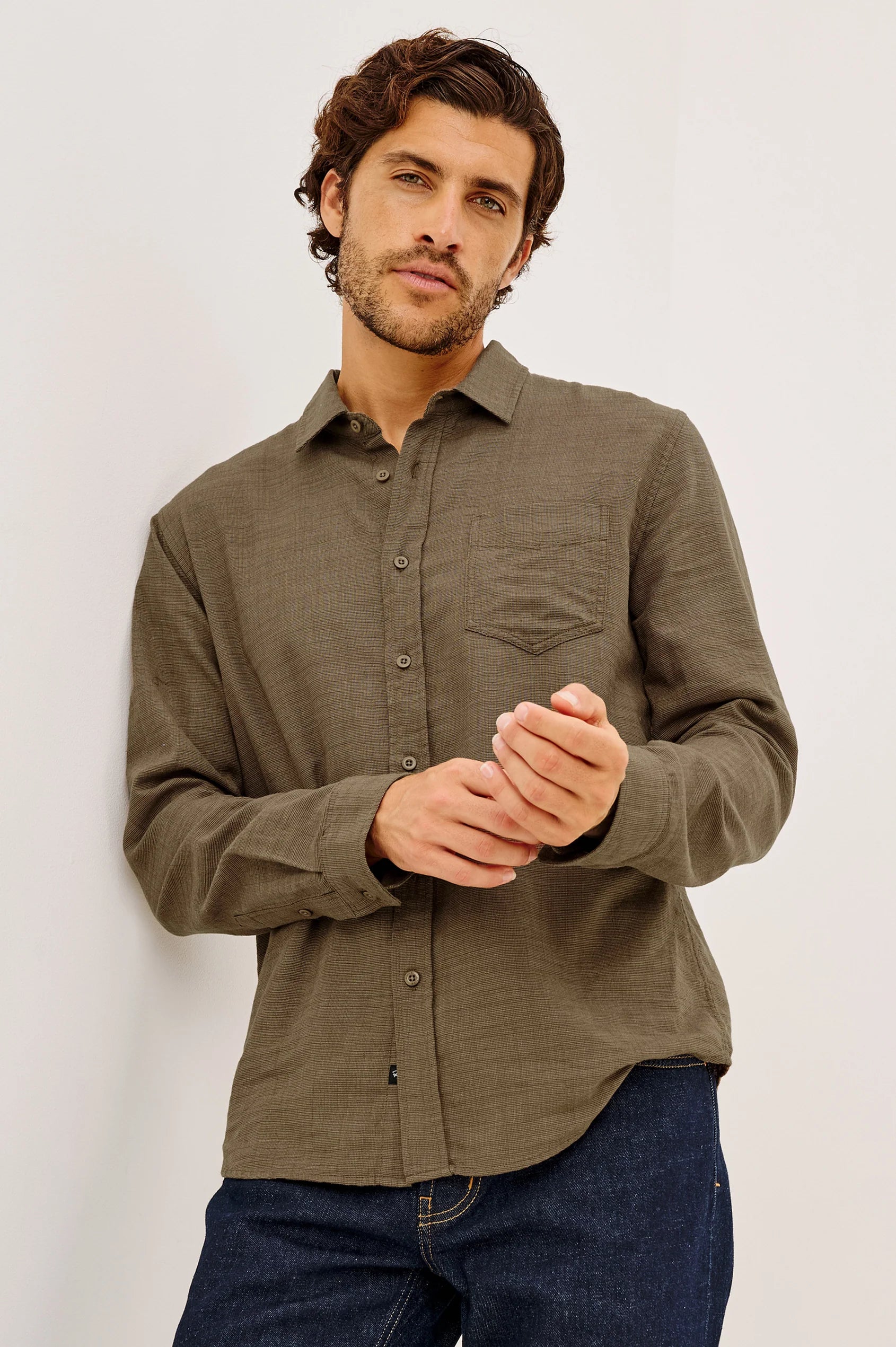Wyatt Shirt - Espresso Etch