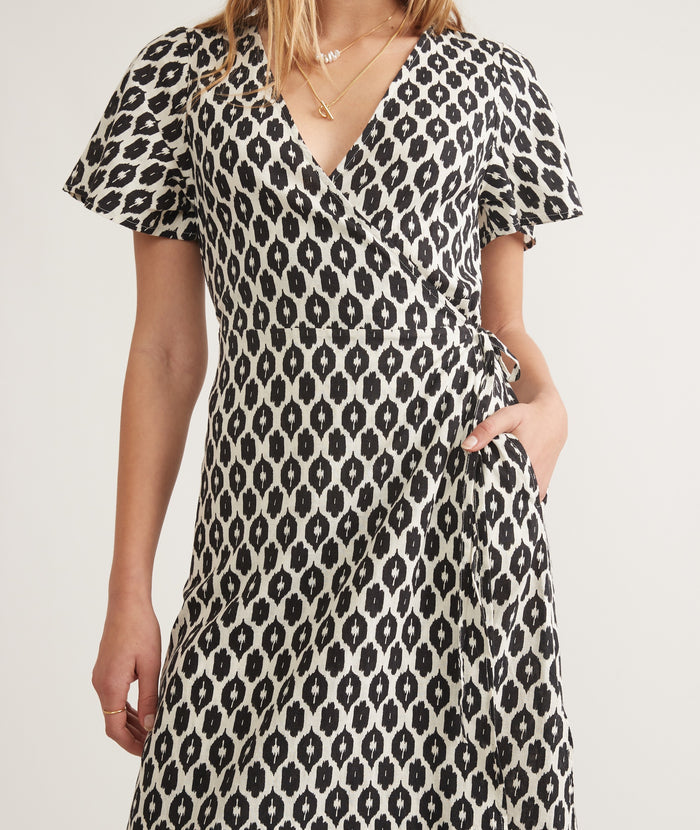 Emlyn Midi Dress - Black and White Ecat