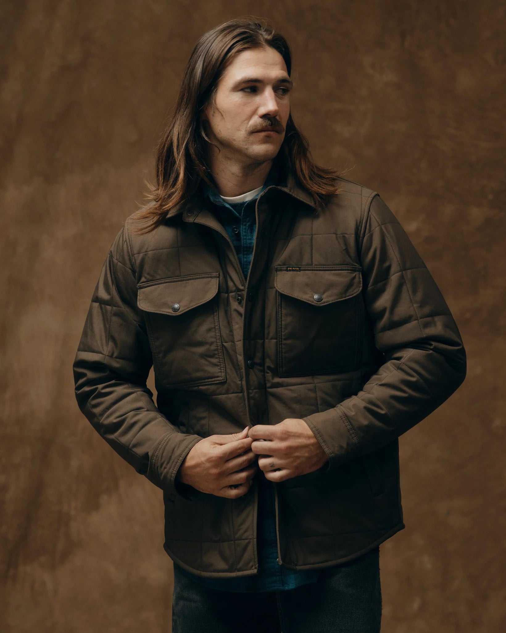 Cover Cloth Quilted Jac-shirt - Slate Black