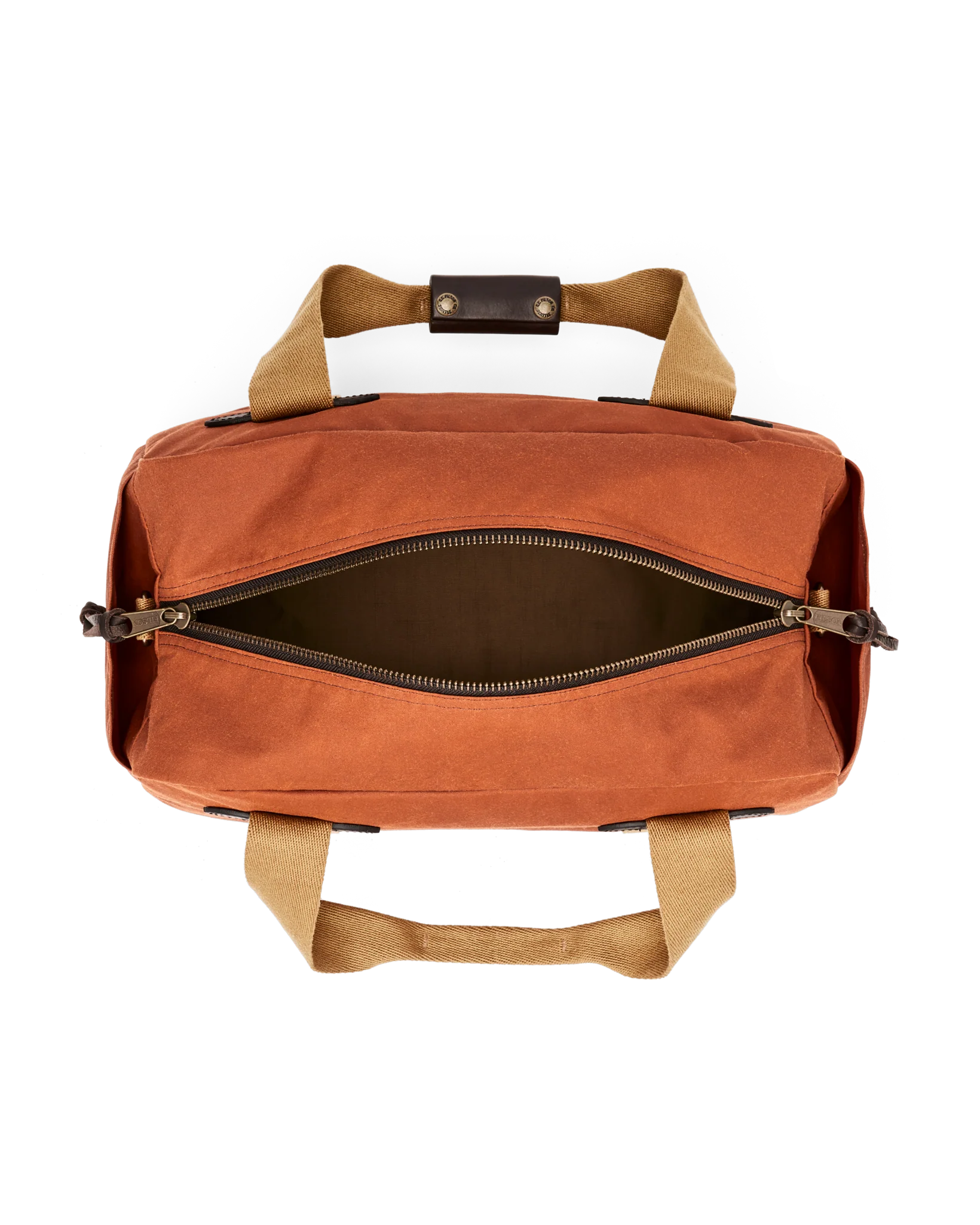 SMALL TIN CLOTH DUFFLE BAG - RUST