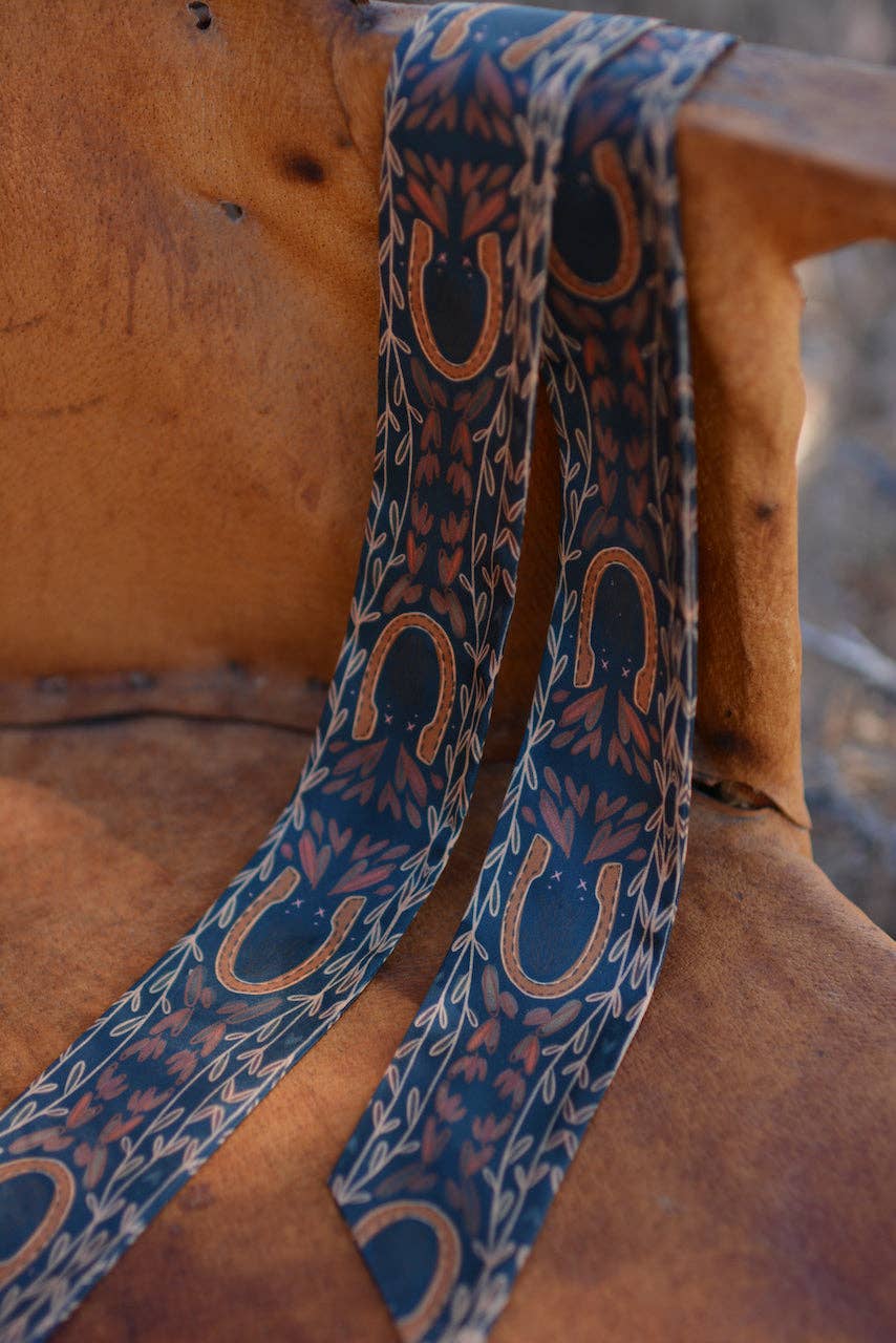 Western Harvest in Deep Juniper Silk Twilly Cowgirl Scarf