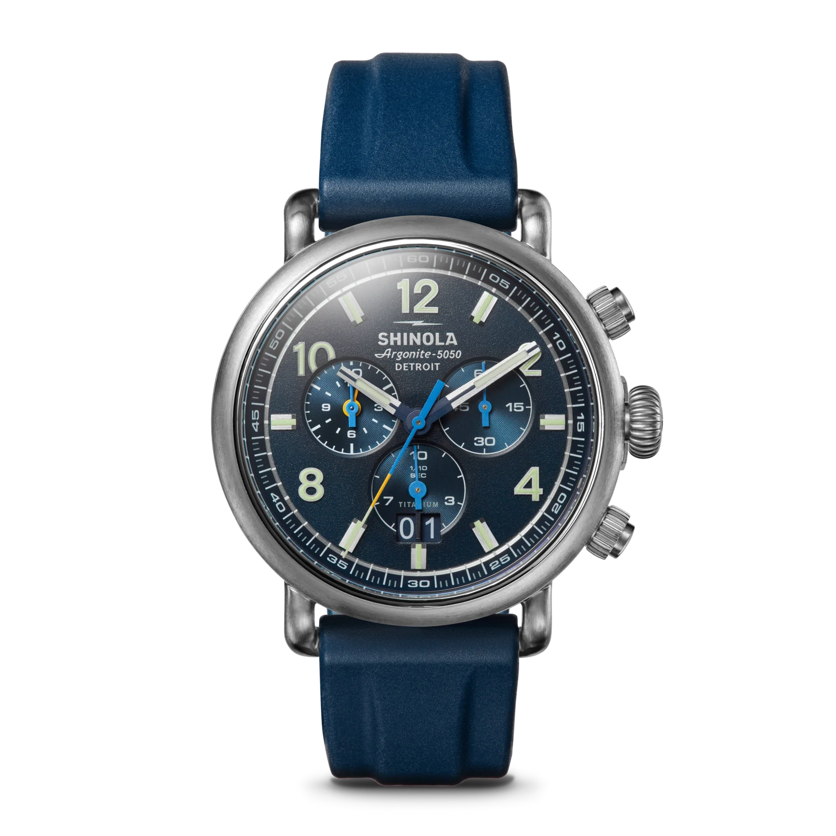 Runwell Chronograph West Wind Watch Gift Set with Additional Strap-Midnight Blue