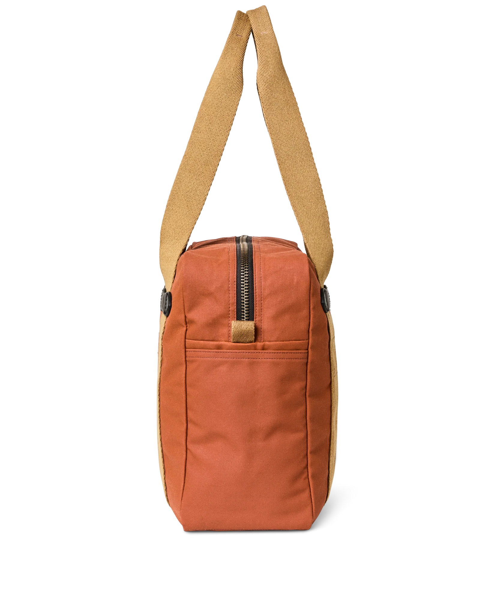 TIN CLOTH ZIPPER TOTE BAG - RUST