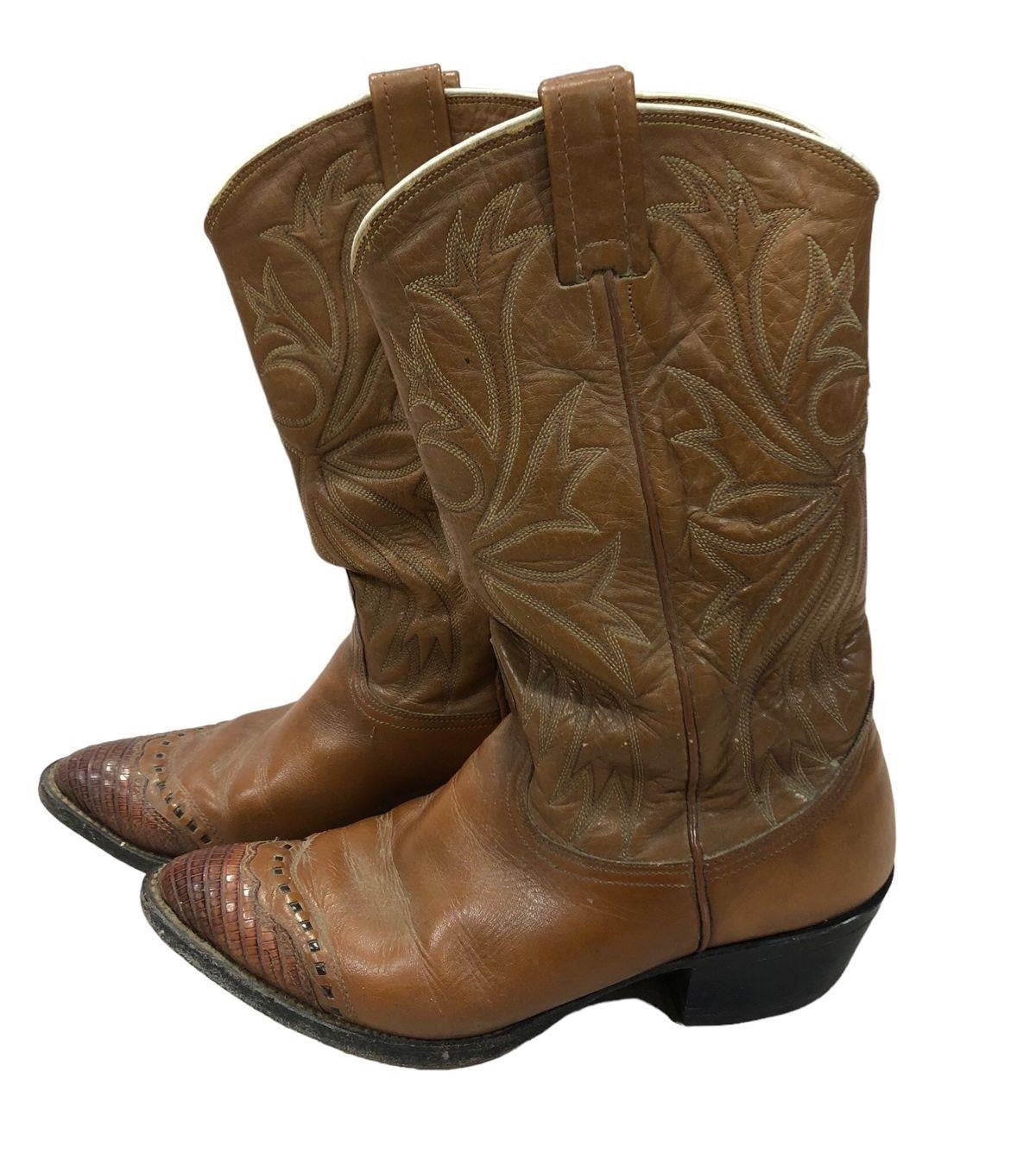 Nocona Leather Western Cowboy Boots Sz 8.5D