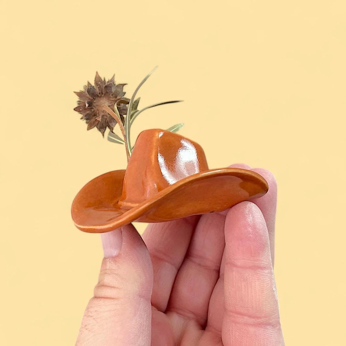 Ceramic Cowboy Hat Decor: Western Home Accent