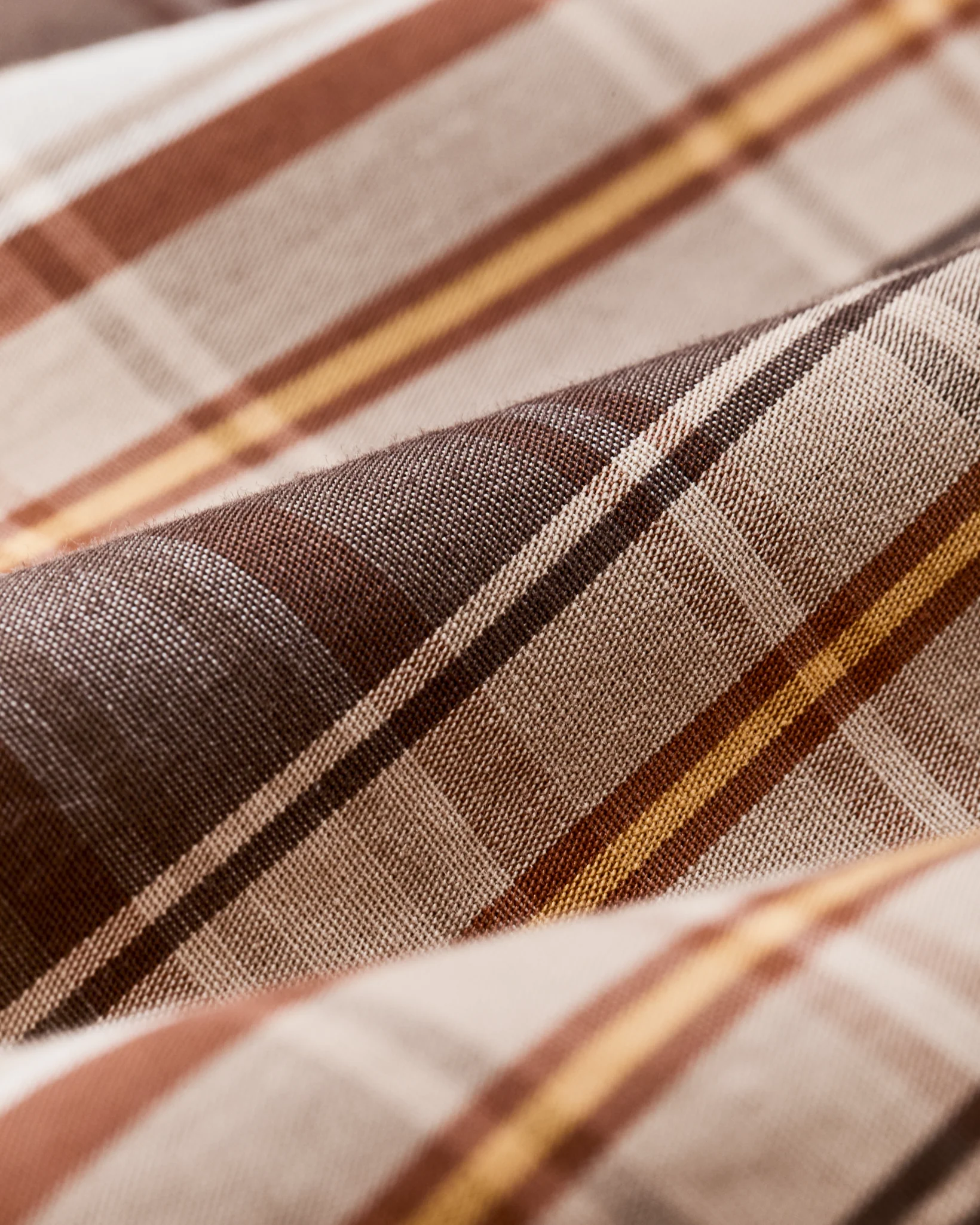 Washed Feather Cloth Shirt - Brown Multicolor Plaid