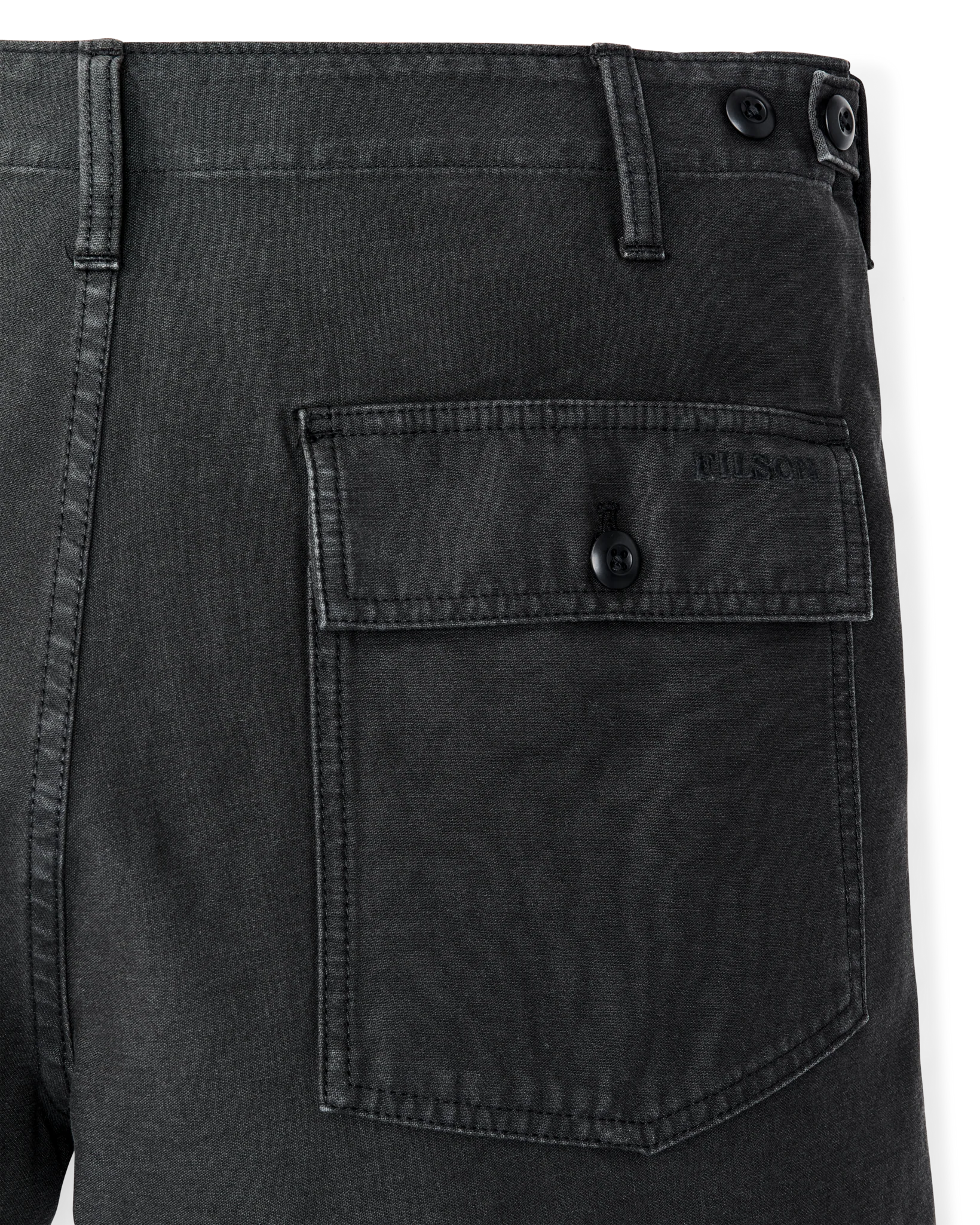 Field Supply Shorts - Washed Faded Black