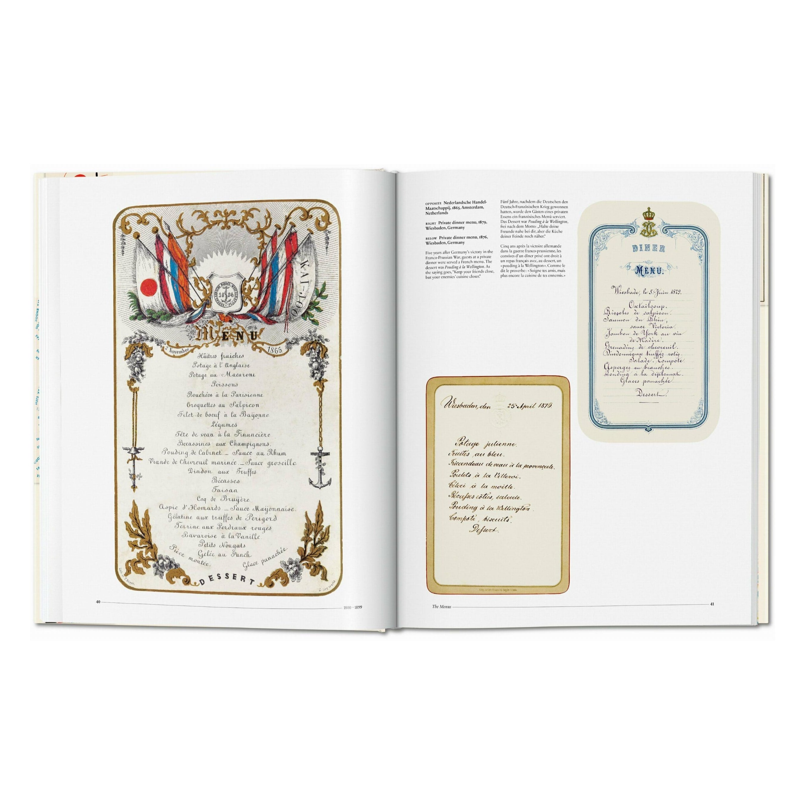 Menu Design in Europe (German, French, English)