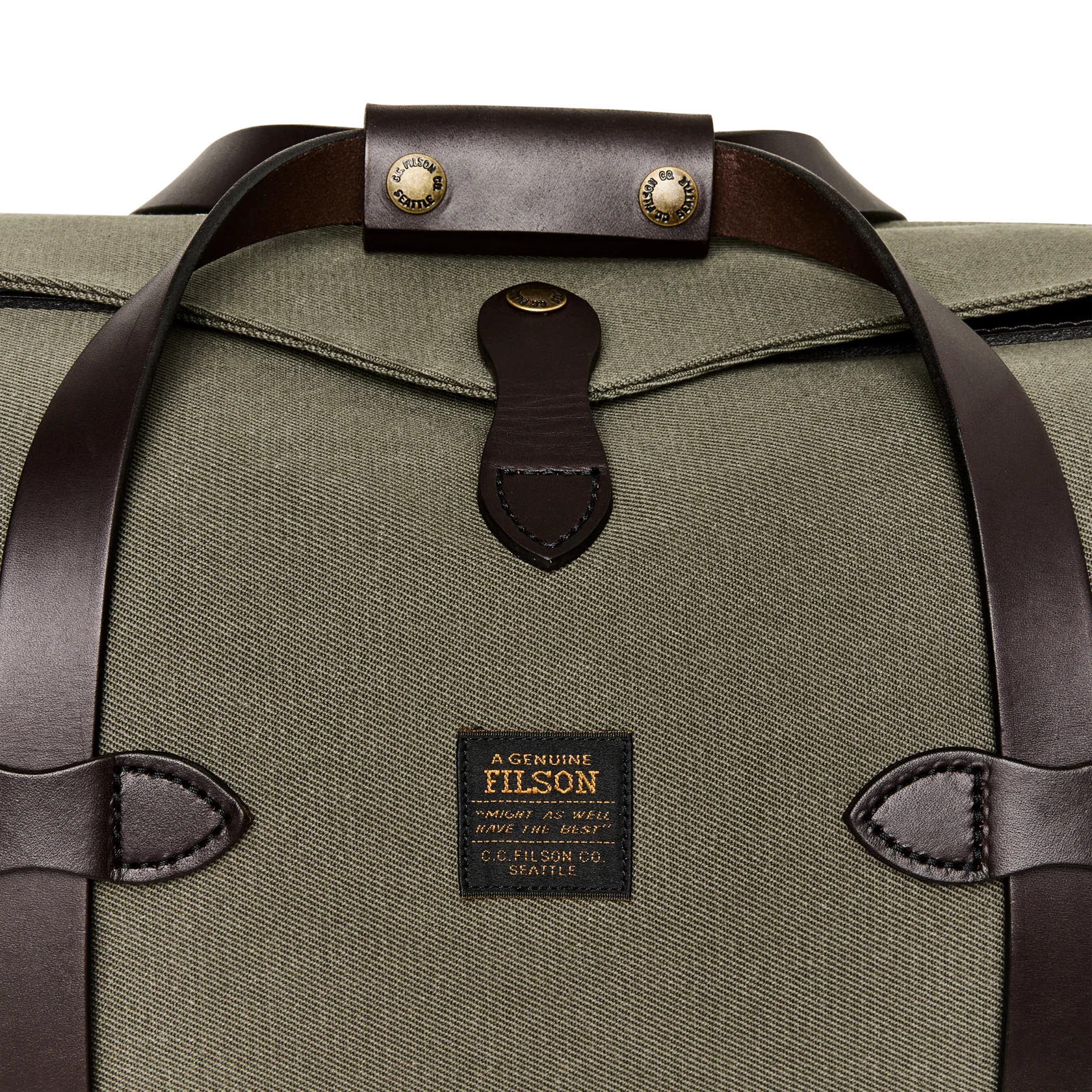 SMALL RUGGED TWILL DUFFLE - OTTER GREEN