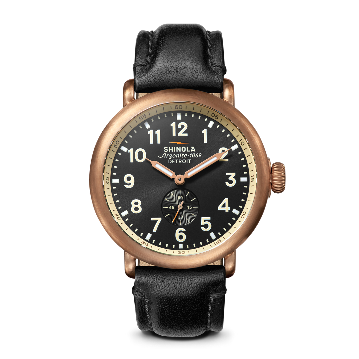 Shinola Bronze Runwell Black-43mm