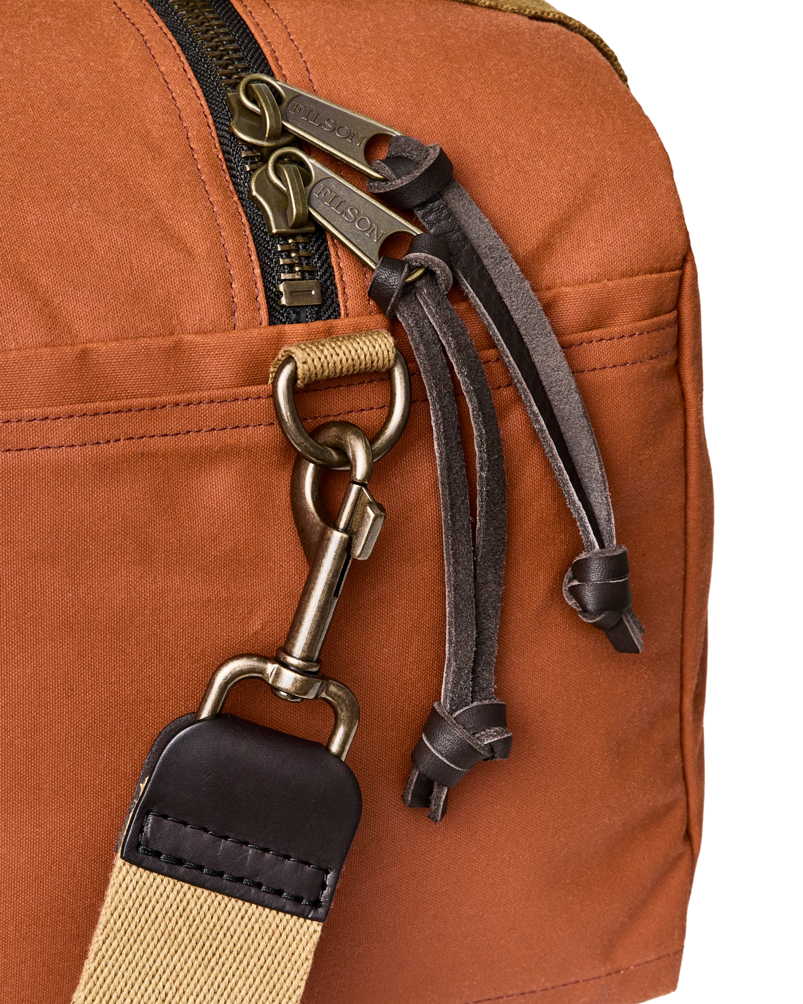 SMALL TIN CLOTH DUFFLE BAG - RUST