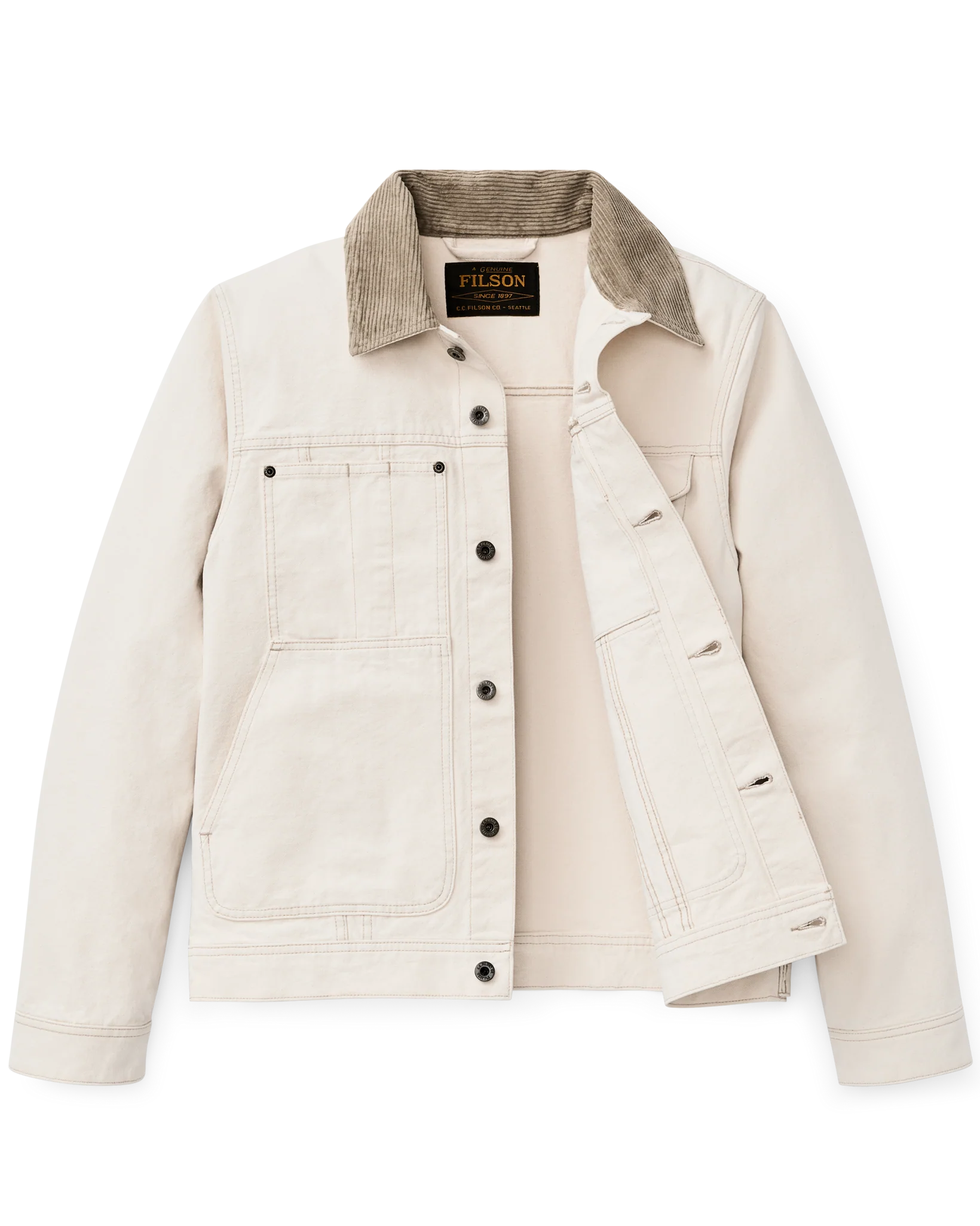 Rustic Canvas Short Cruiser Jacket - Natural Seed