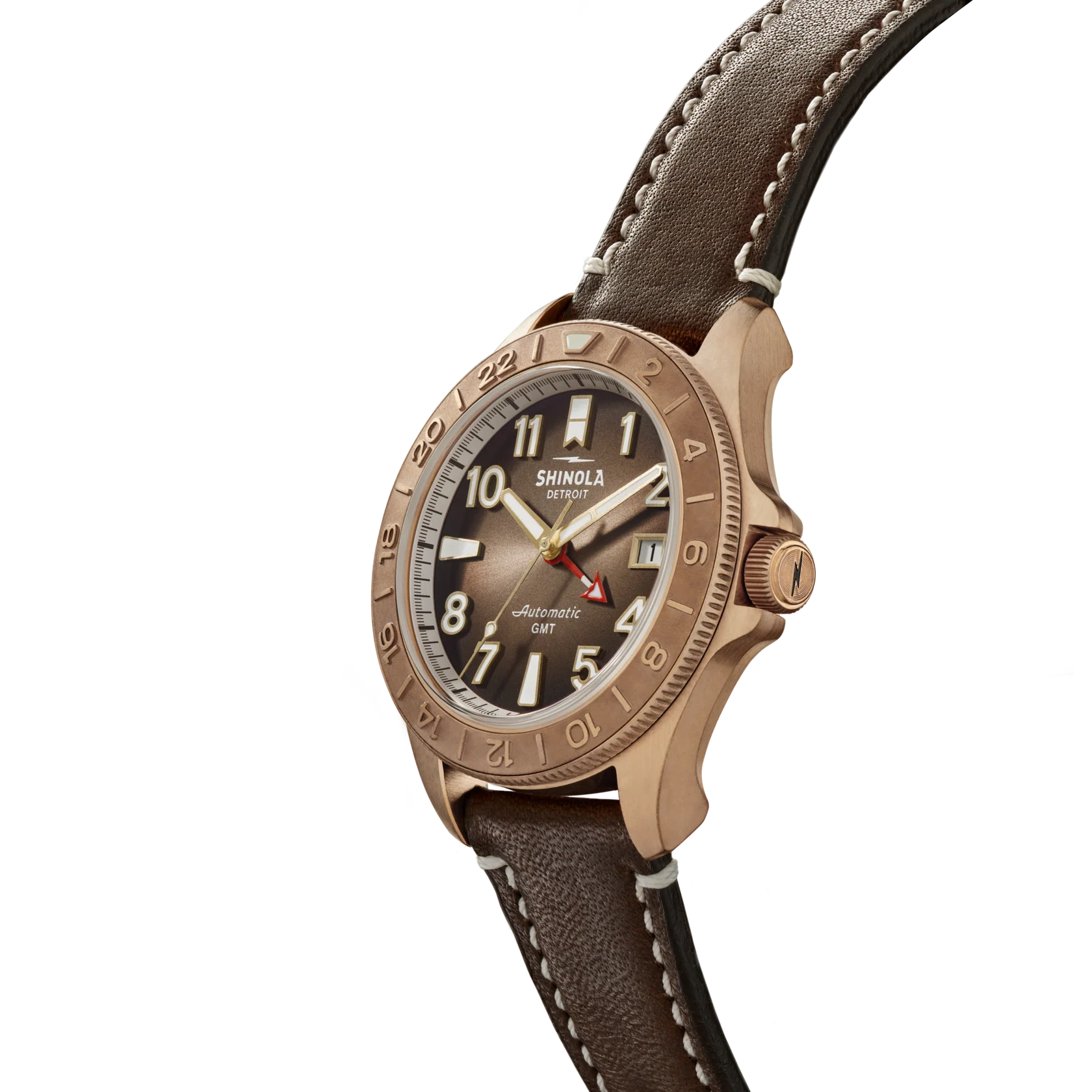 Shinola Bronze Monster GMT Automatic Watch 40mm