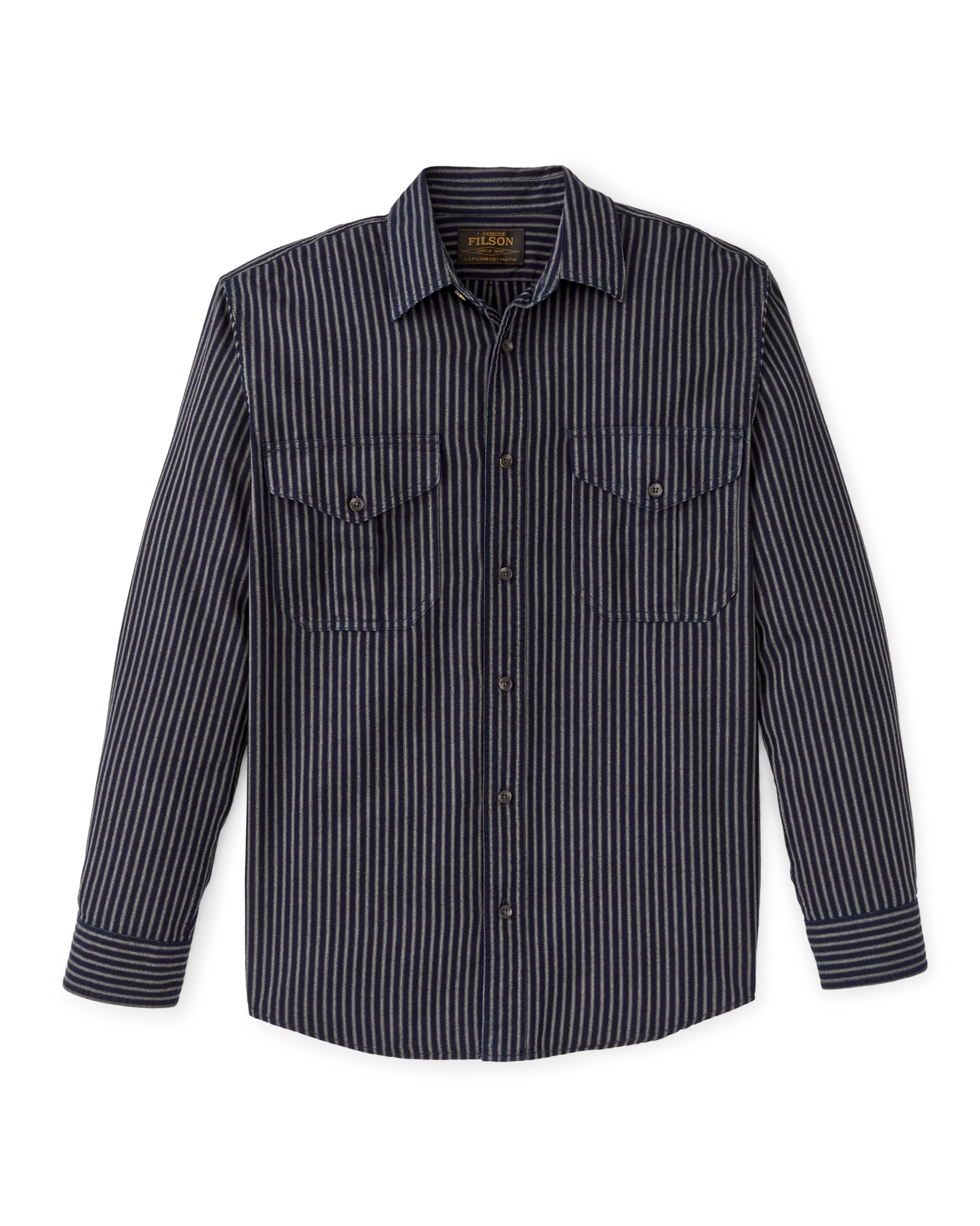 Lightweight Alaskan Guide Shirt - Indigo Ticking Stripe