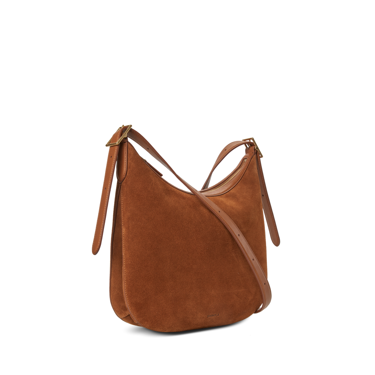 Medium Bixby Crossbody - Tan Suede