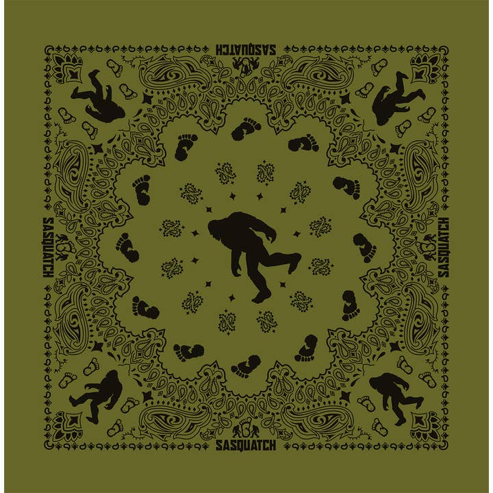Bandanna - 22" Made in USA - Sasquatch Woods