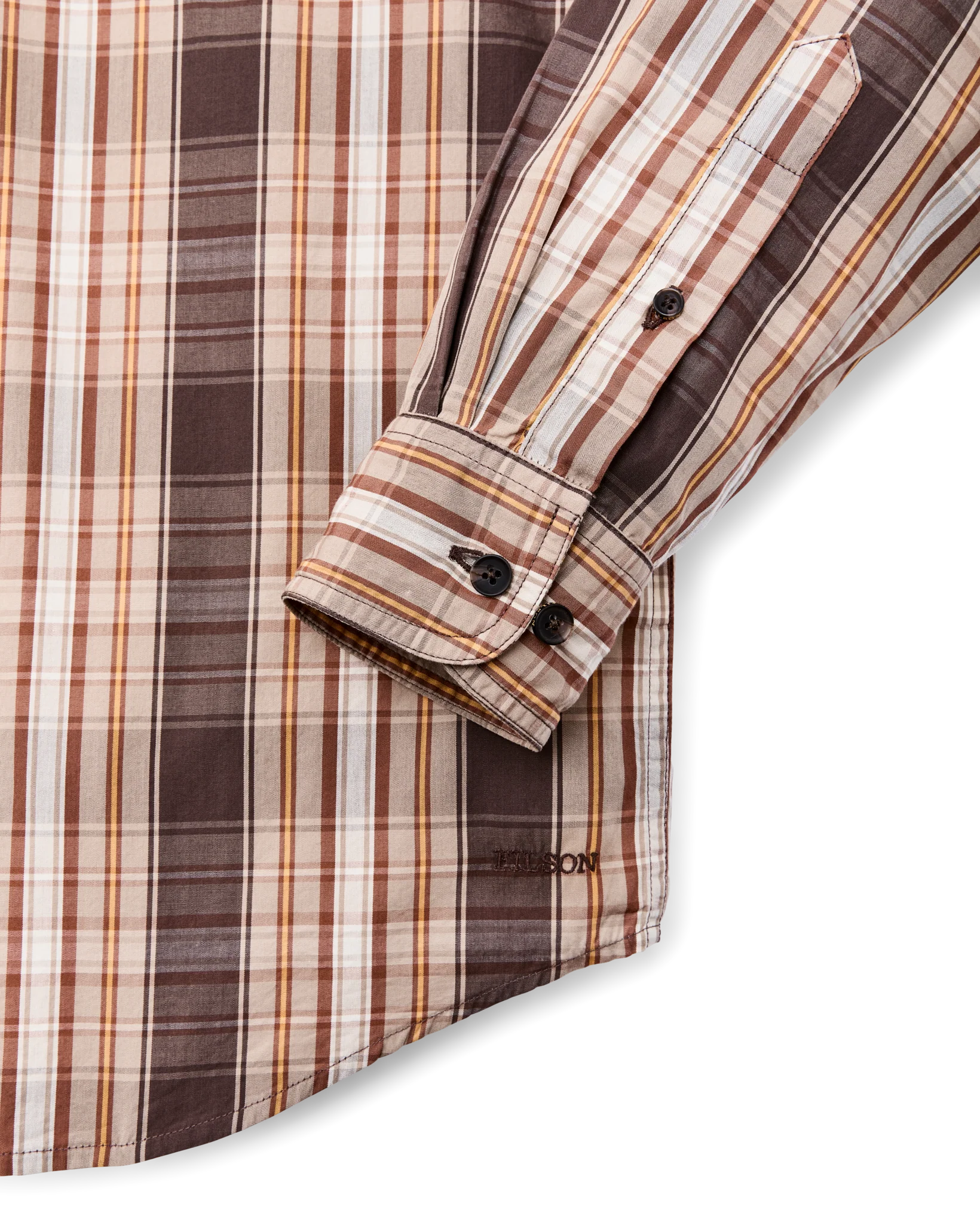 Washed Feather Cloth Shirt - Brown Multicolor Plaid
