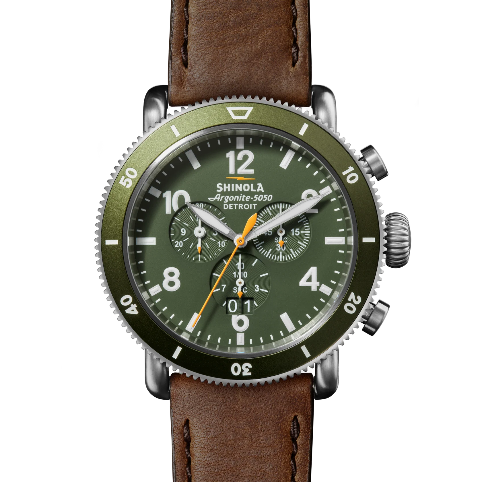 Runwell Sport Chronograph Watch - Dark Olive