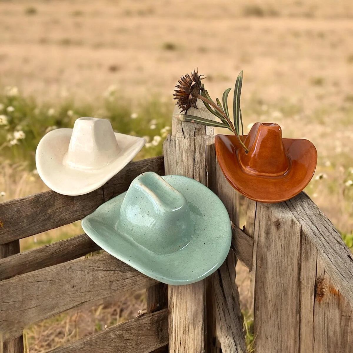 Ceramic Cowboy Hat Decor: Western Home Accent