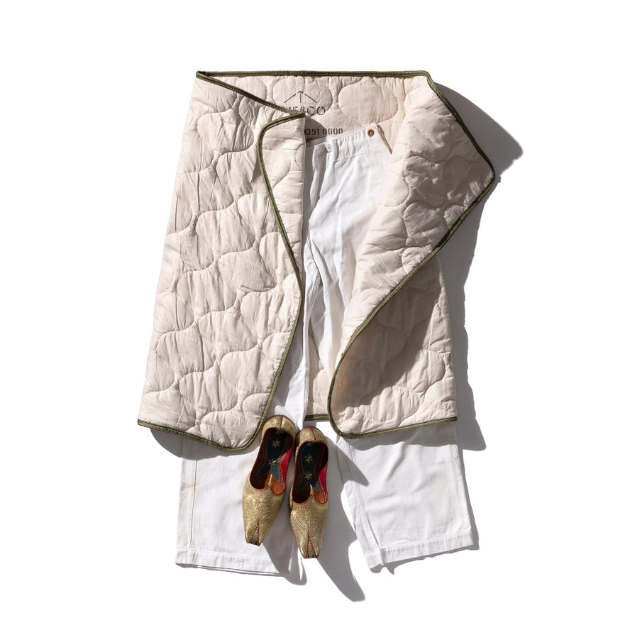 Vintage Parachute Line Quilted Blanket