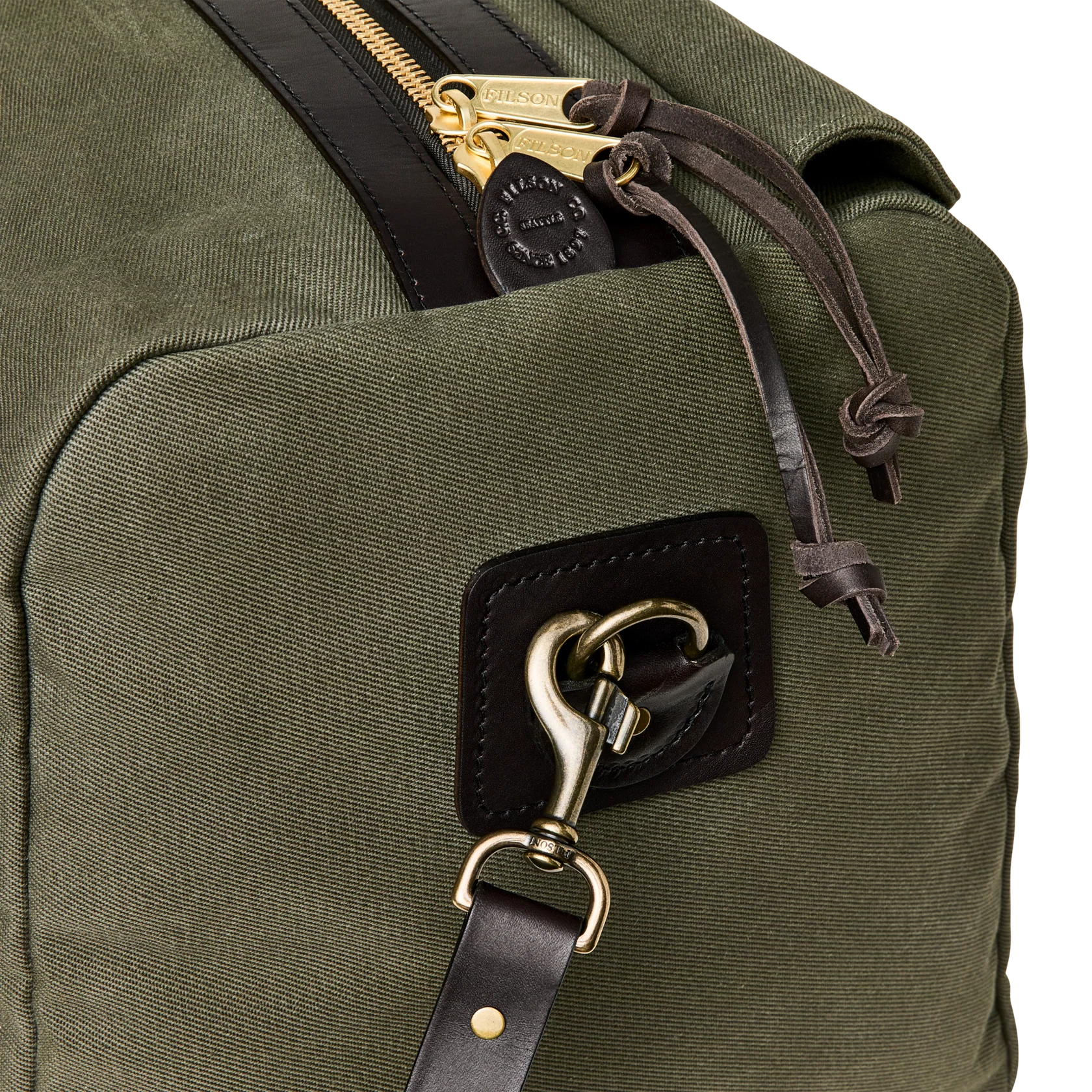 LARGE RUGGED TWILL DUFFLE - OTTER GREEN