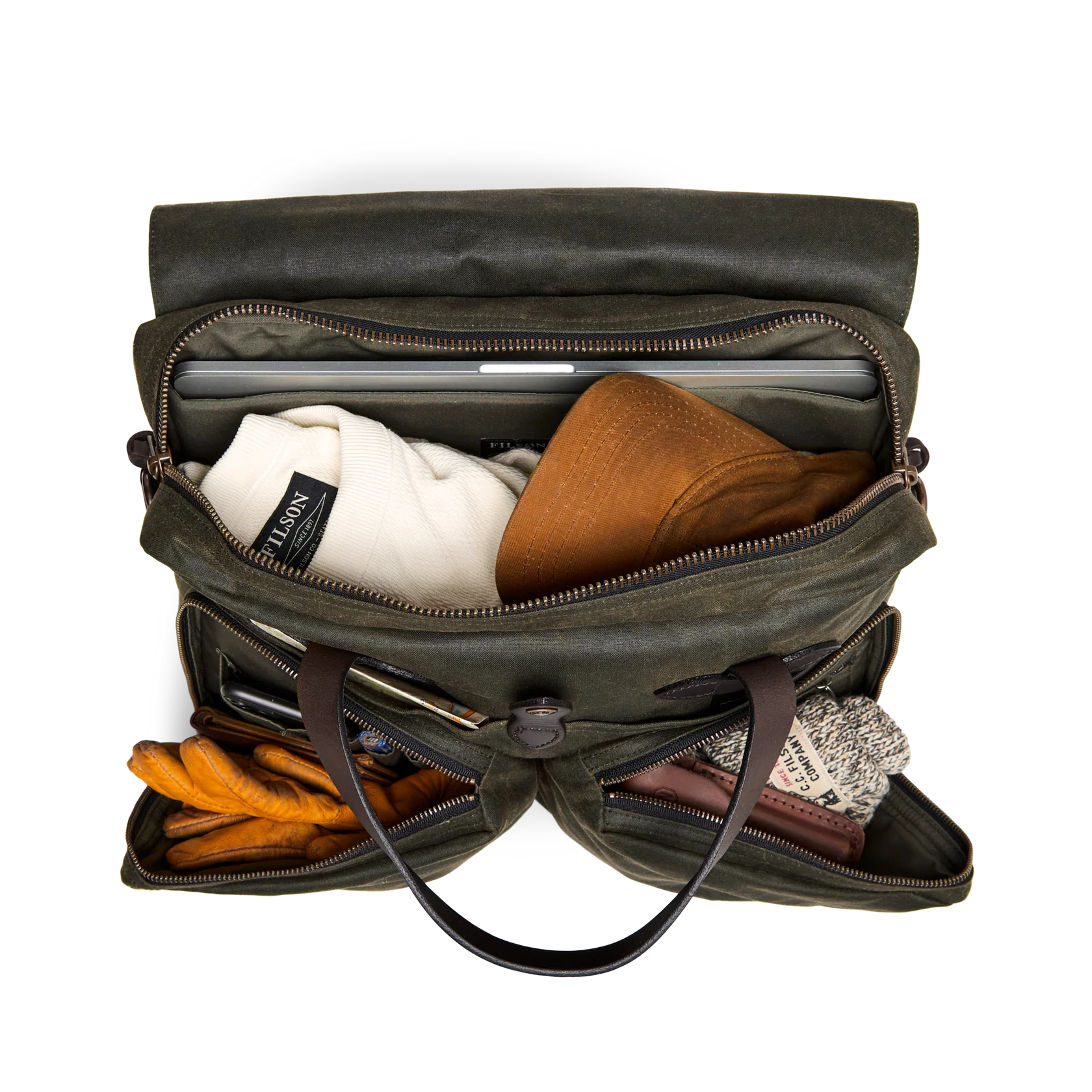 24 Hour Tin Cloth Briefcase - Otter Green