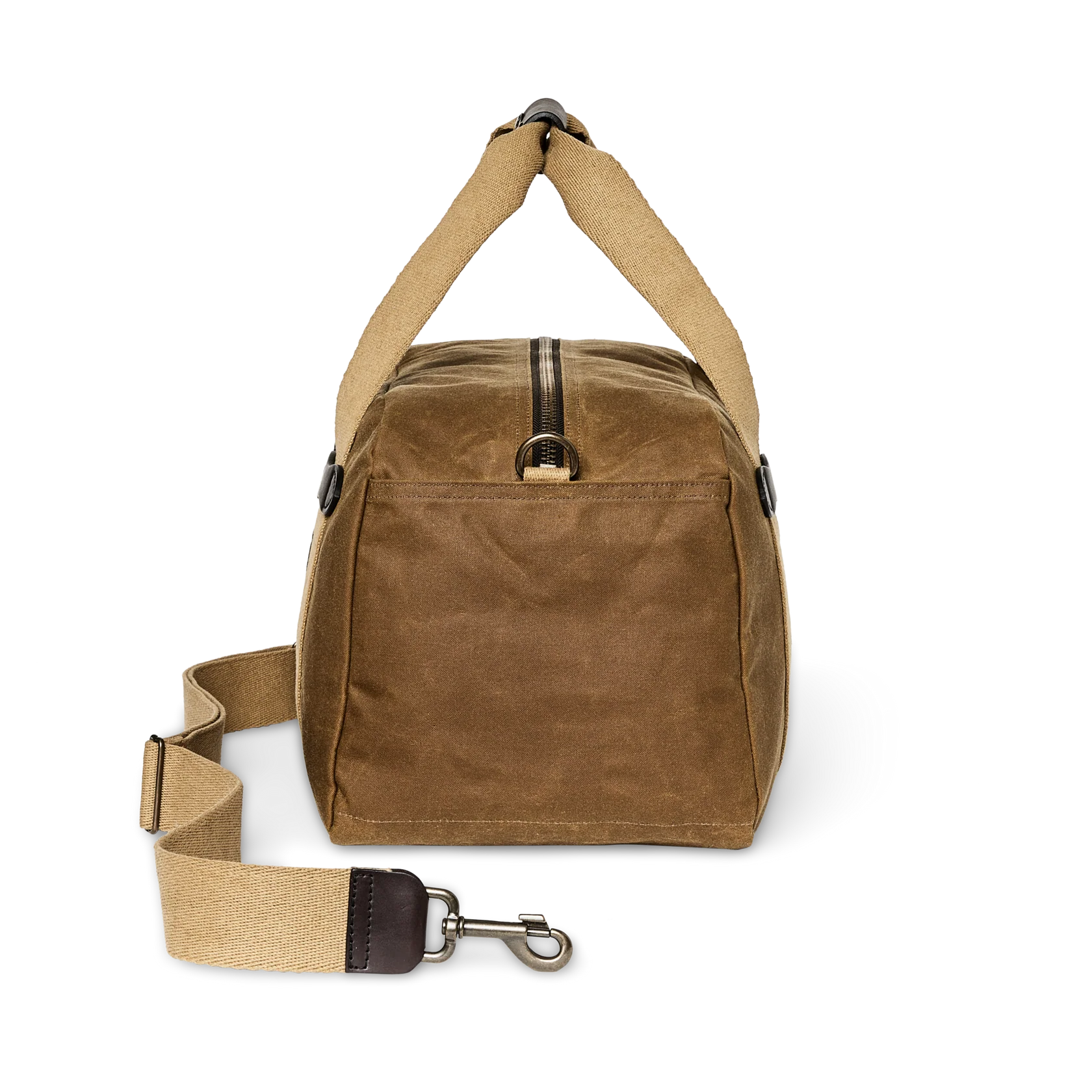 SMALL TIN CLOTH DUFFLE BAG - DARK TAN