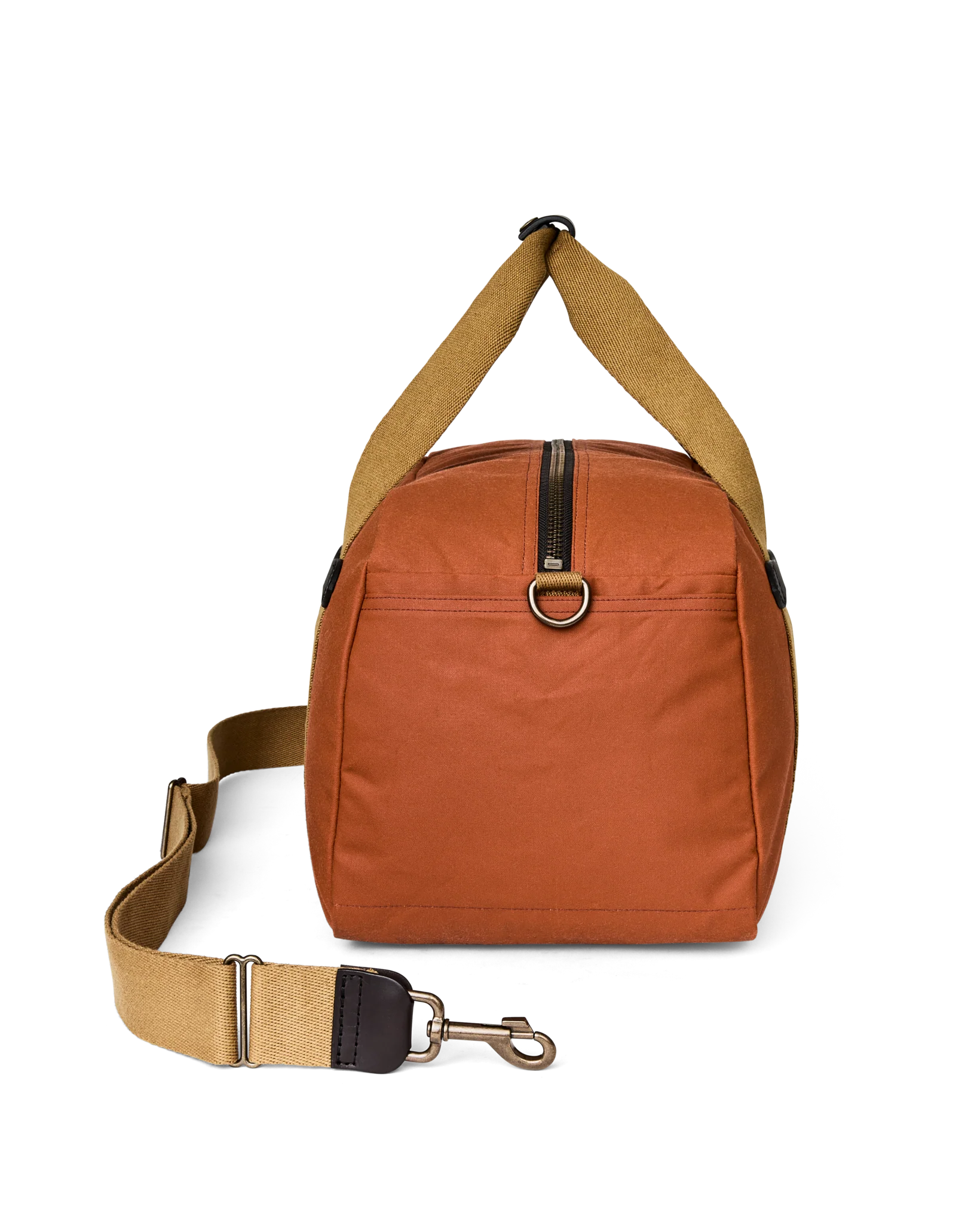 SMALL TIN CLOTH DUFFLE BAG - RUST