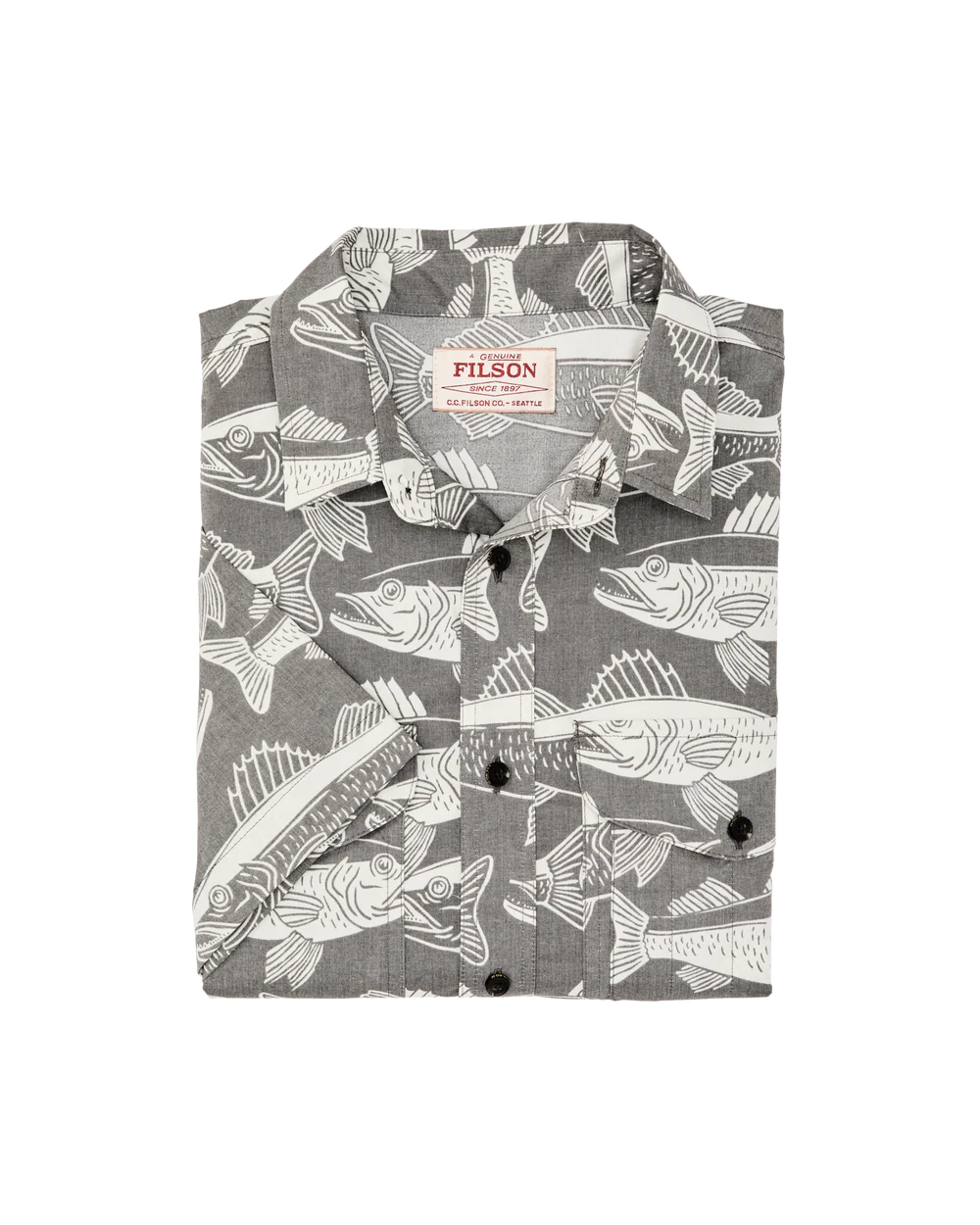 Twin Lakes Short Sleeve Sport Shirt - Beluga / Print