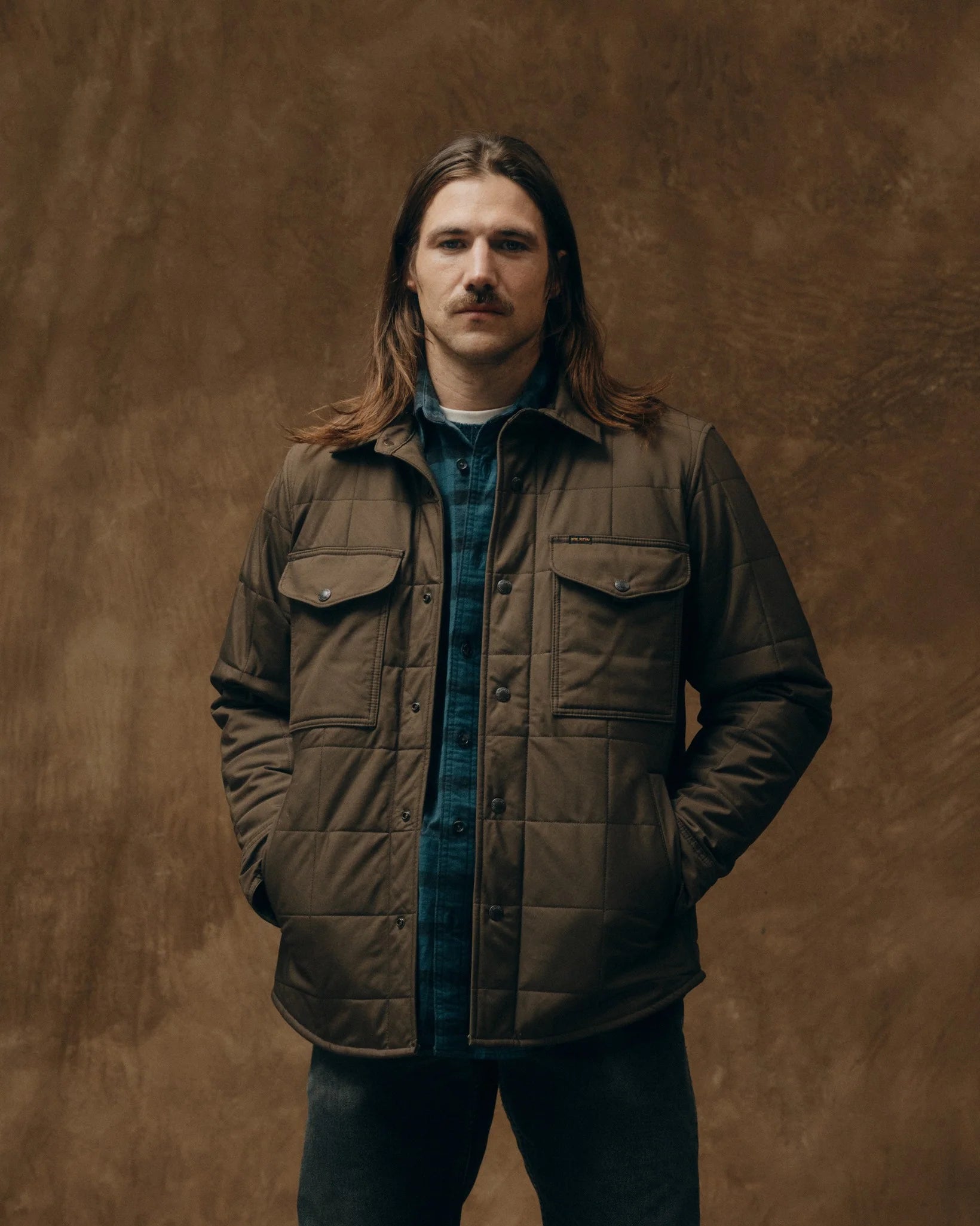 Cover Cloth Quilted Jac-shirt - Slate Black