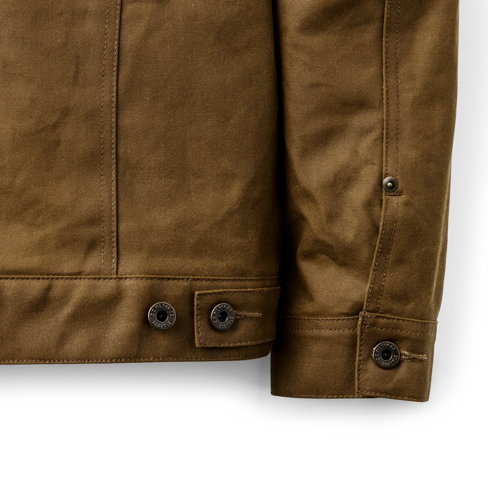 TIN CLOTH SHORT LINED CRUISER JACKET - DARK TAN