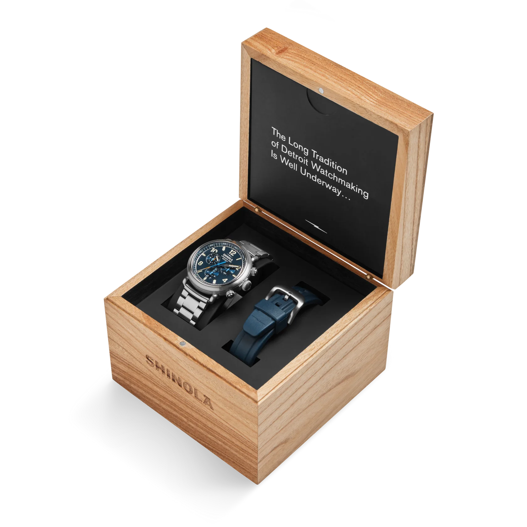 Runwell Chronograph West Wind Watch Gift Set with Additional Strap-Midnight Blue
