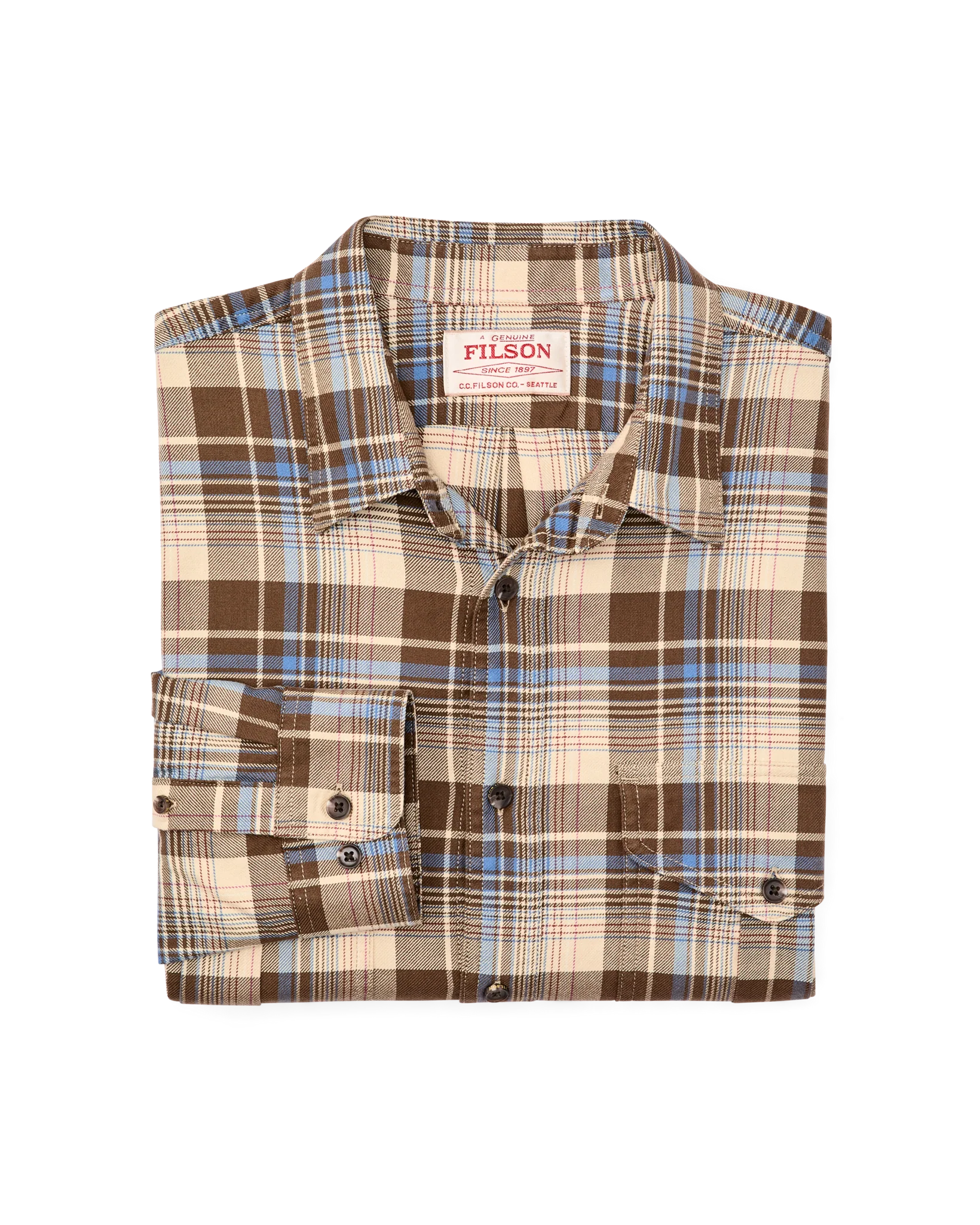 Lightweight Alaskan Guide Shirt - Cream / Multi Plaid