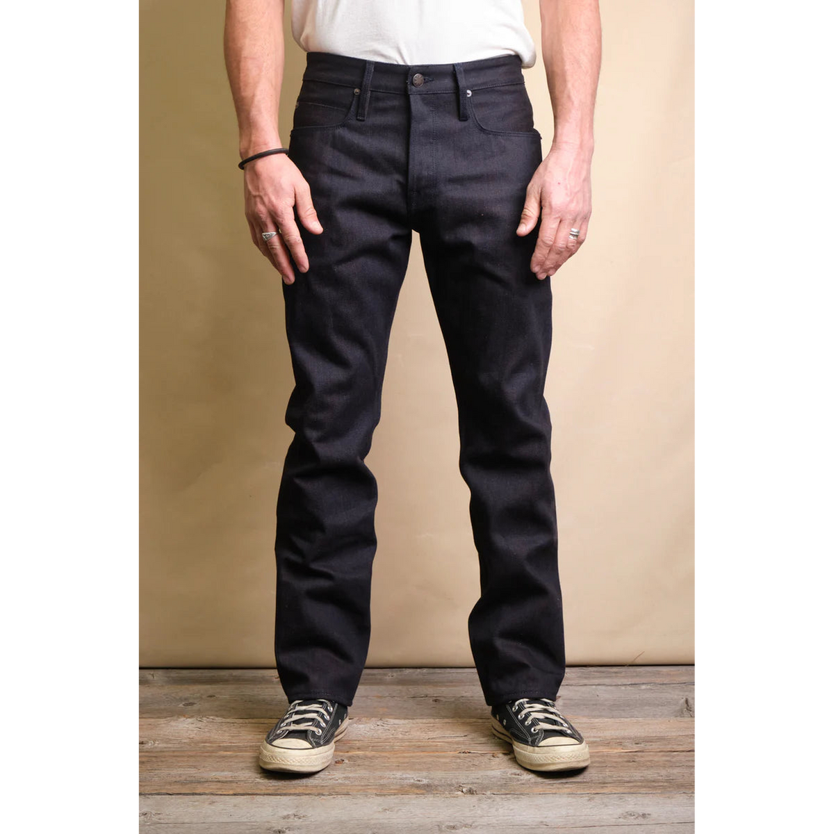 TRABUCO CLASSIC STRAIGHT 16 OZ BLUE BROWN DENIM