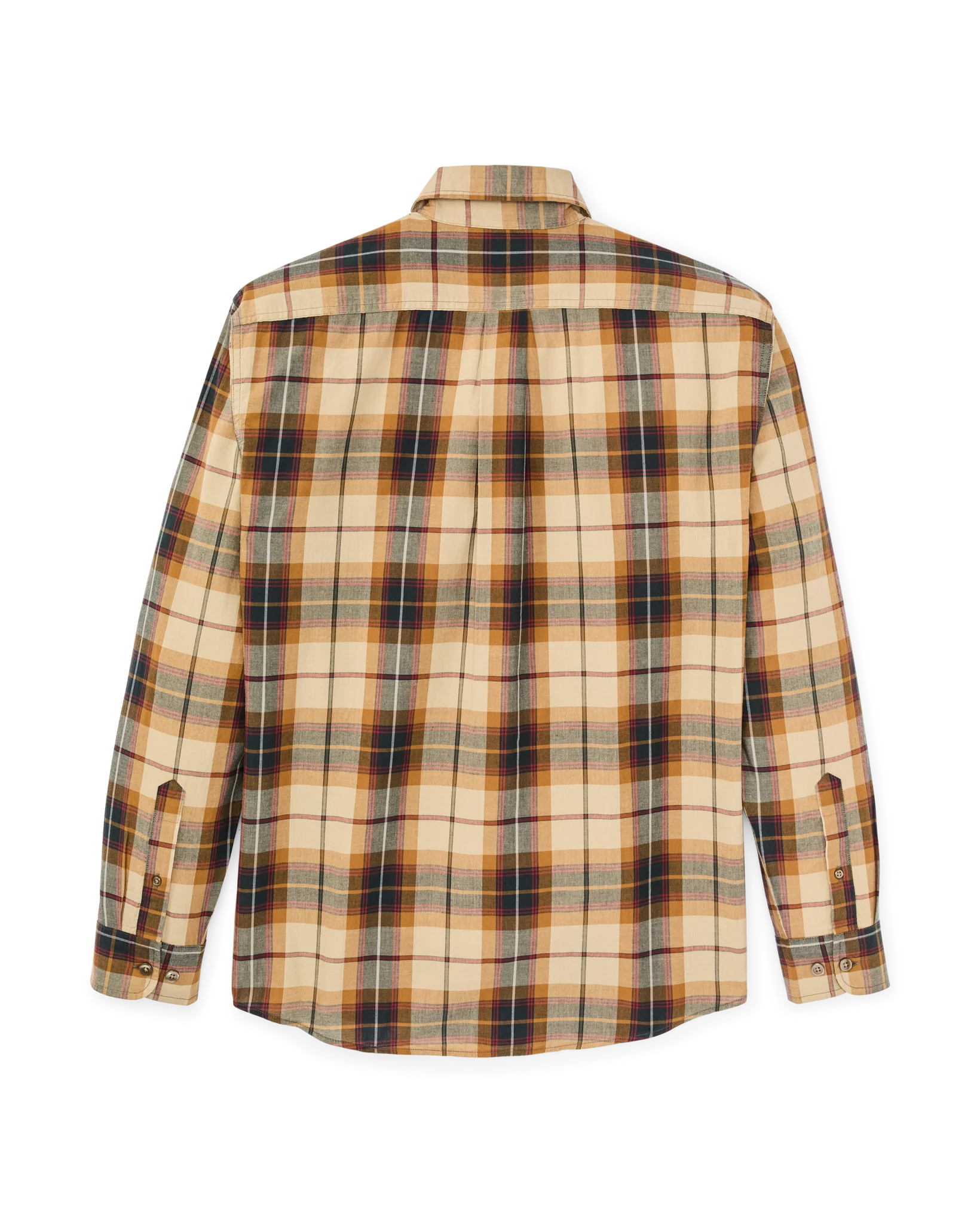Madras Button-Down Shirt - Tan / Spruce / Multicolor