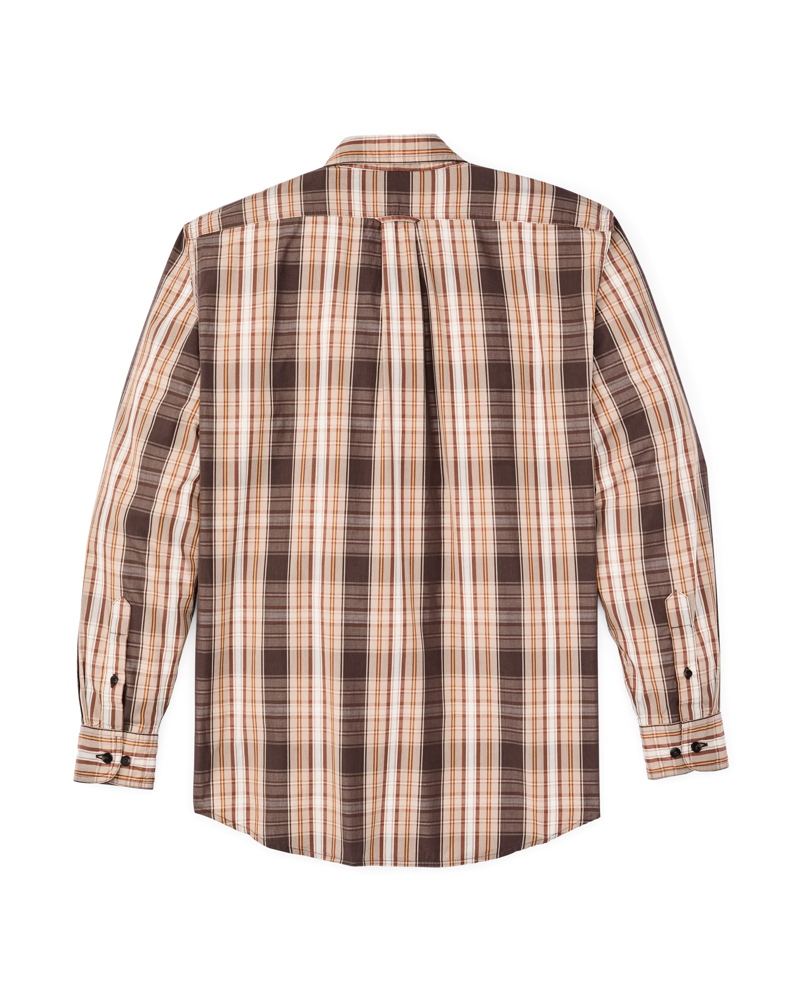 Washed Feather Cloth Shirt - Brown Multicolor Plaid
