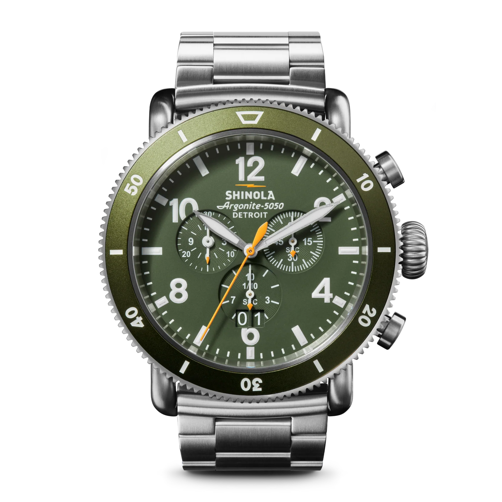 Runwell Sport Chronograph Watch - Dark Olive