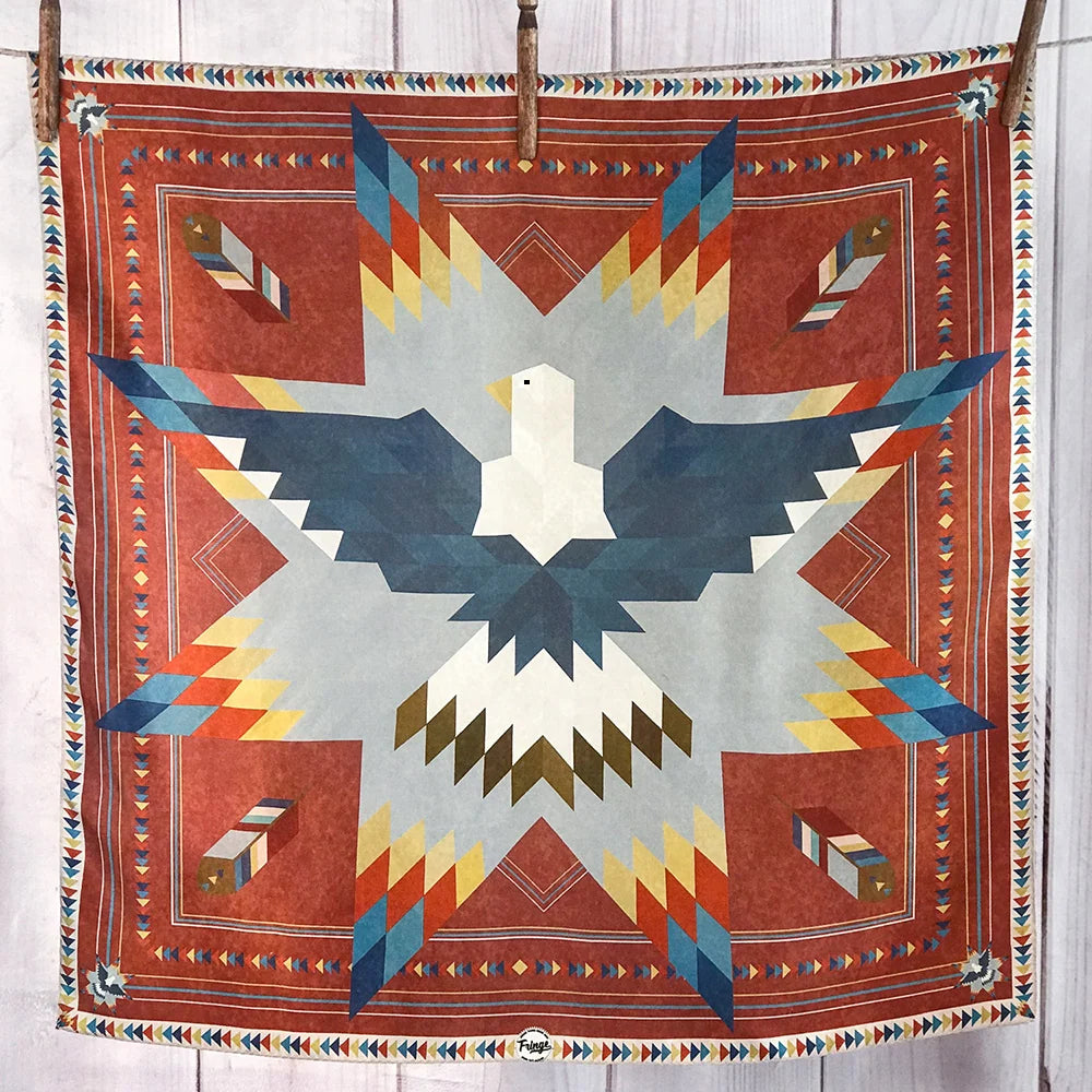 SOARING EAGLE STAR QUILT - SHORTY SILK SCARF