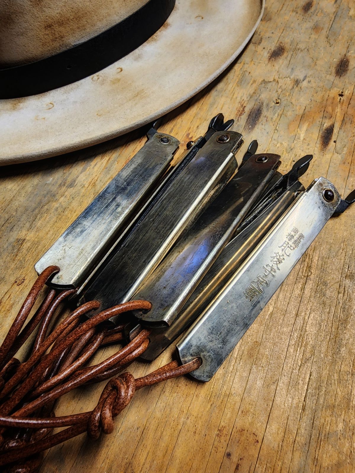 Large Silvered Higo Knife