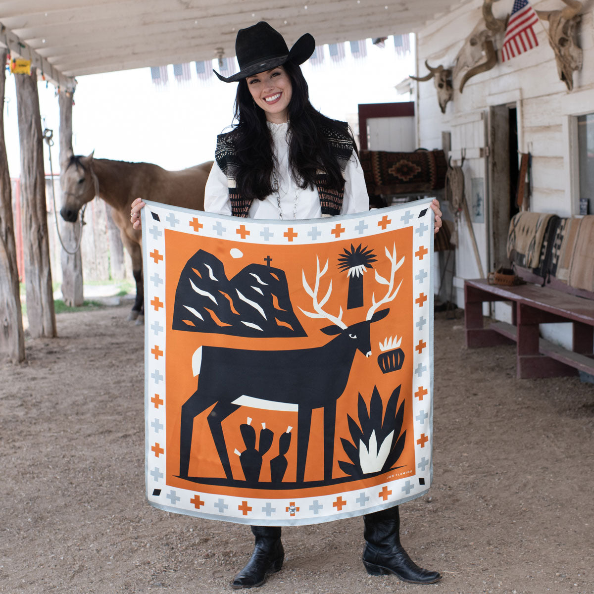 WEST TEXAS BUCK SCARF