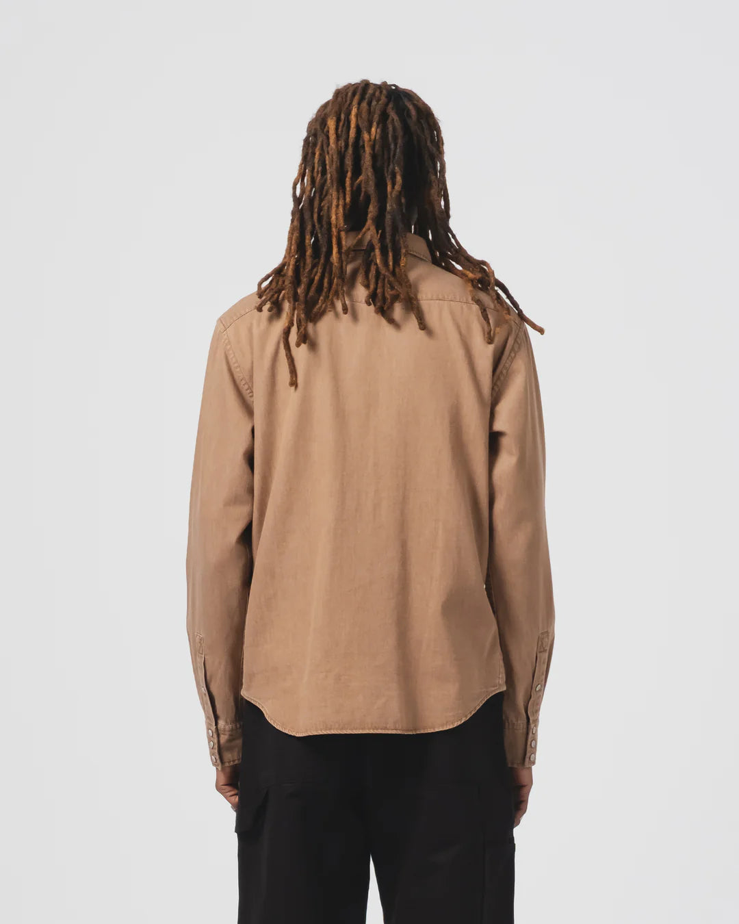 Western Shirt Twill Denim Brown