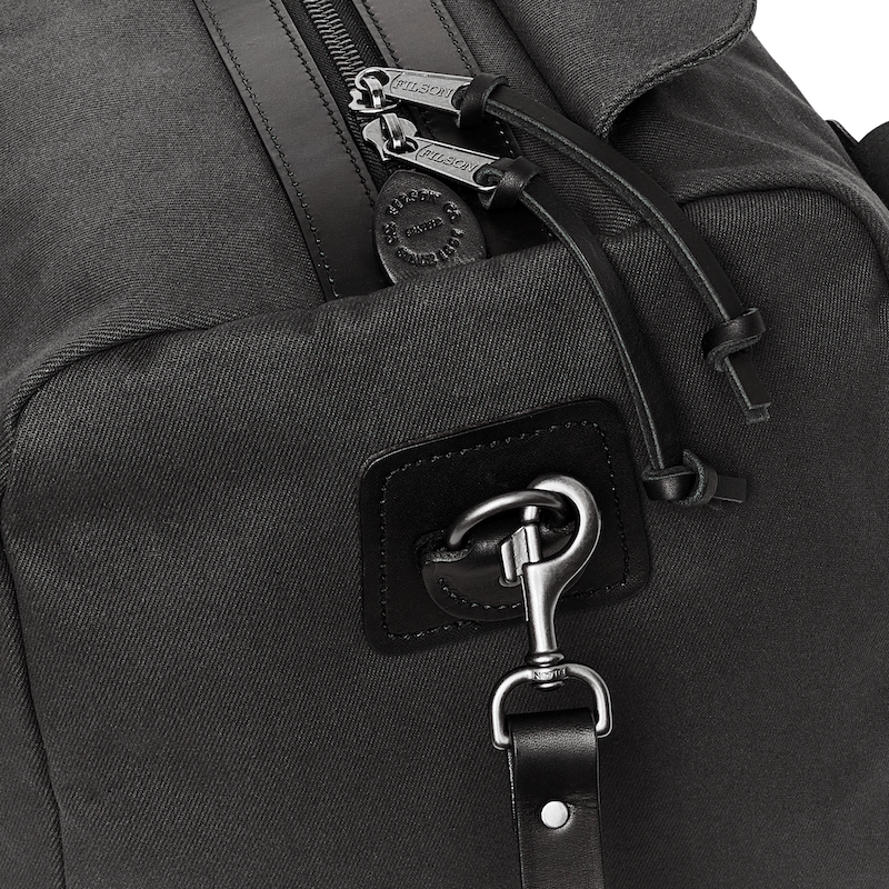 MEDIUM RUGGED TWILL DUFFLE BAG - FADED BLACK