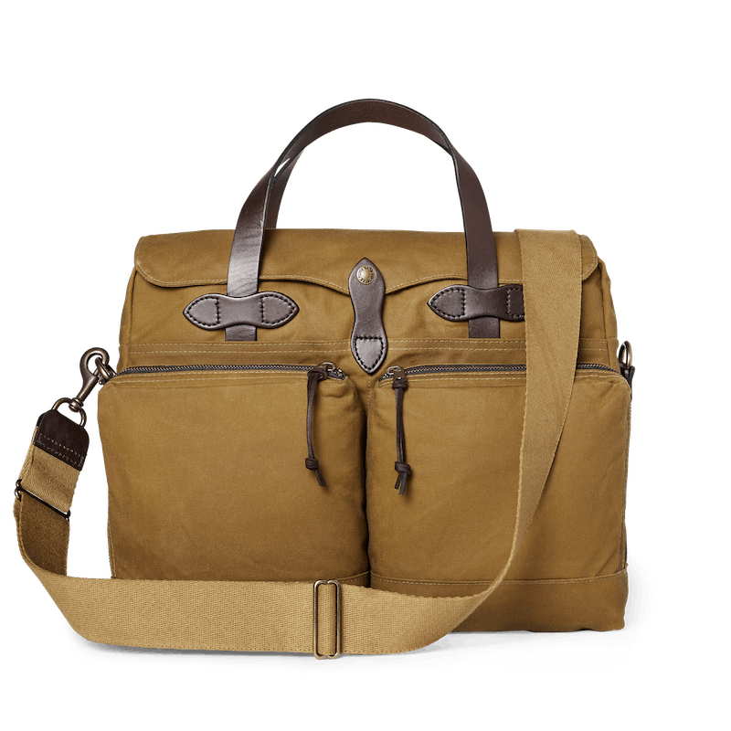 24 HOUR TIN CLOTH BRIEFCASE - DARK TAN