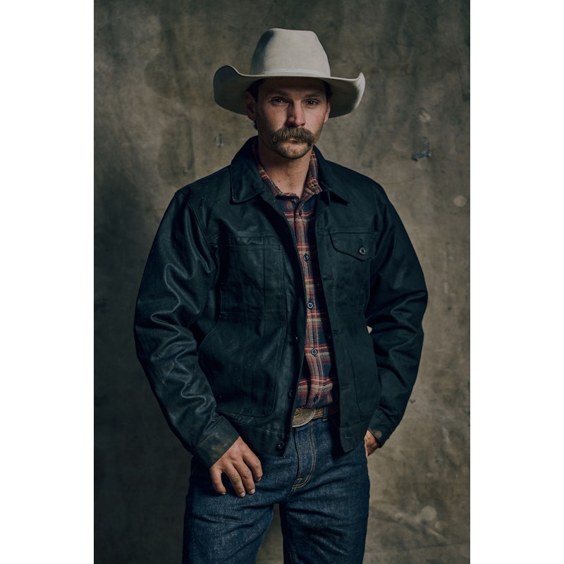 Cloth Jacket Filson Short Lined Cruiser Jacket Black TIN CLOTH