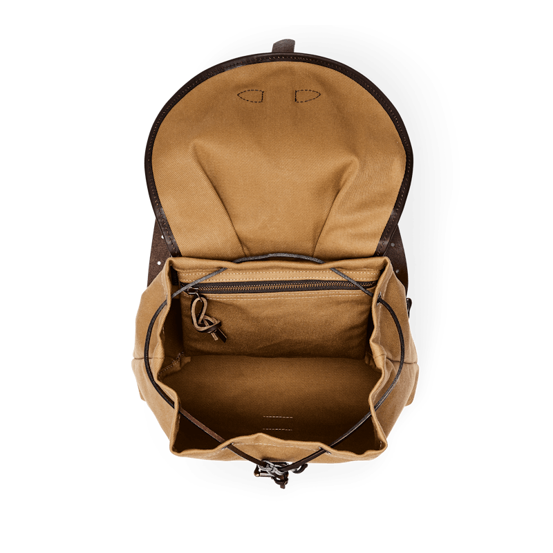 Rugged Twill Drawstring Backpack - Tan
