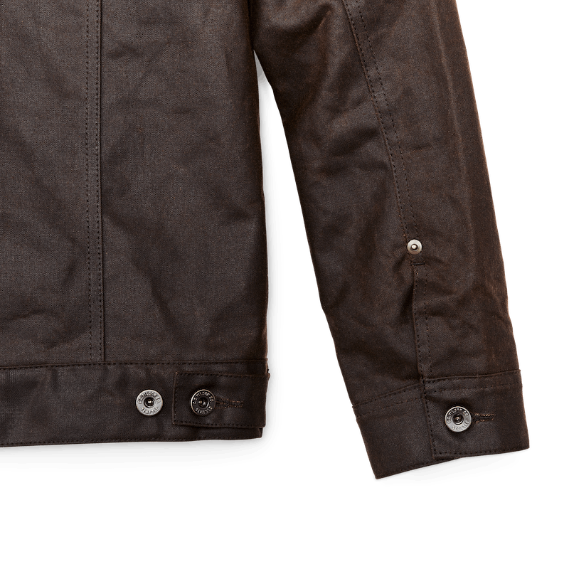 TIN CLOTH SHORT LINED CRUISER JACKET - DARK BROWN