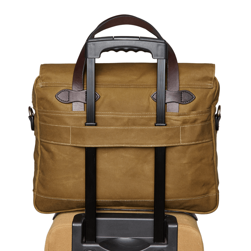 24 HOUR TIN CLOTH BRIEFCASE - DARK TAN