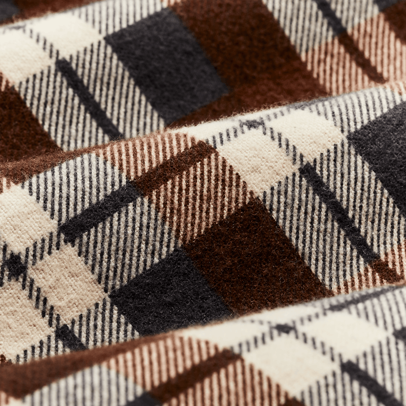 FILED FLANNEL SHIRT - BROWN / GRAY