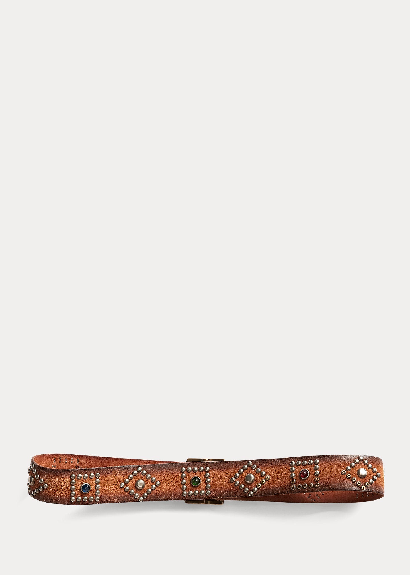 RRL Studded Roughout Leather Belt